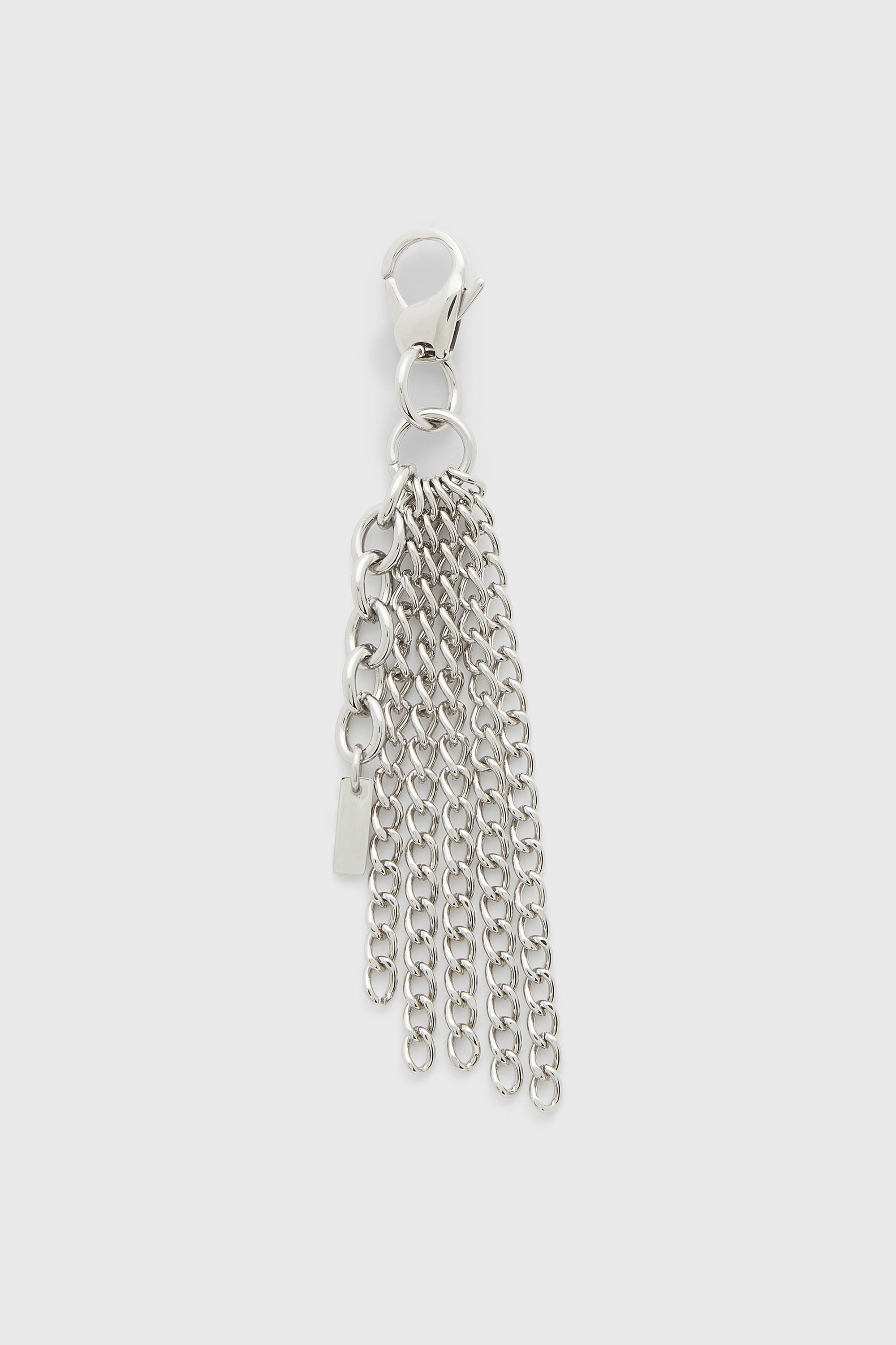 Diesel - CHARM-MULTI CHAIN, Llavero met&aacute;lico con flecos de cadena Mujer in Plateado - 2