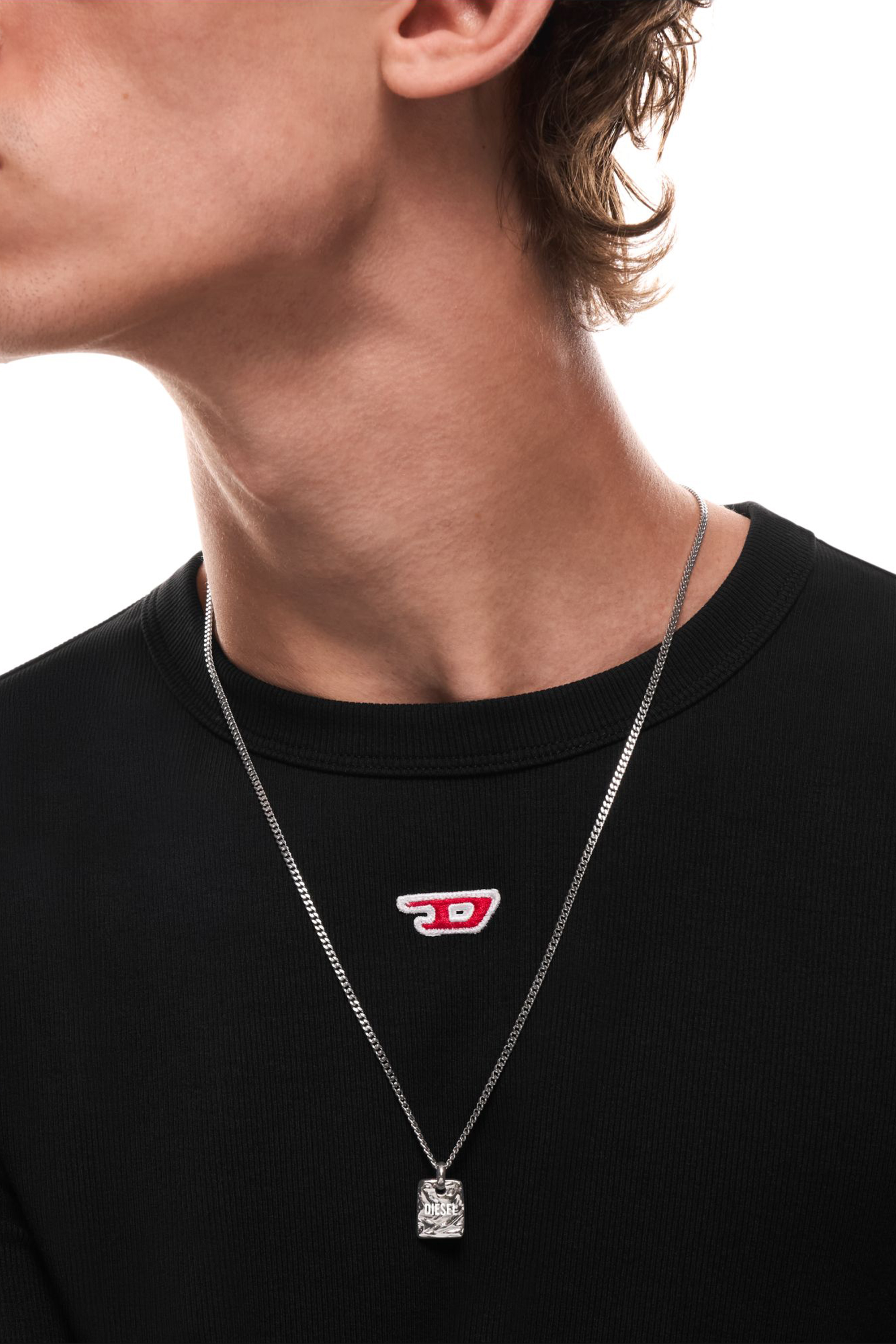 Diesel - DX1734040, Unisex's Stainless Steel Pendant Necklace in Silver - 3