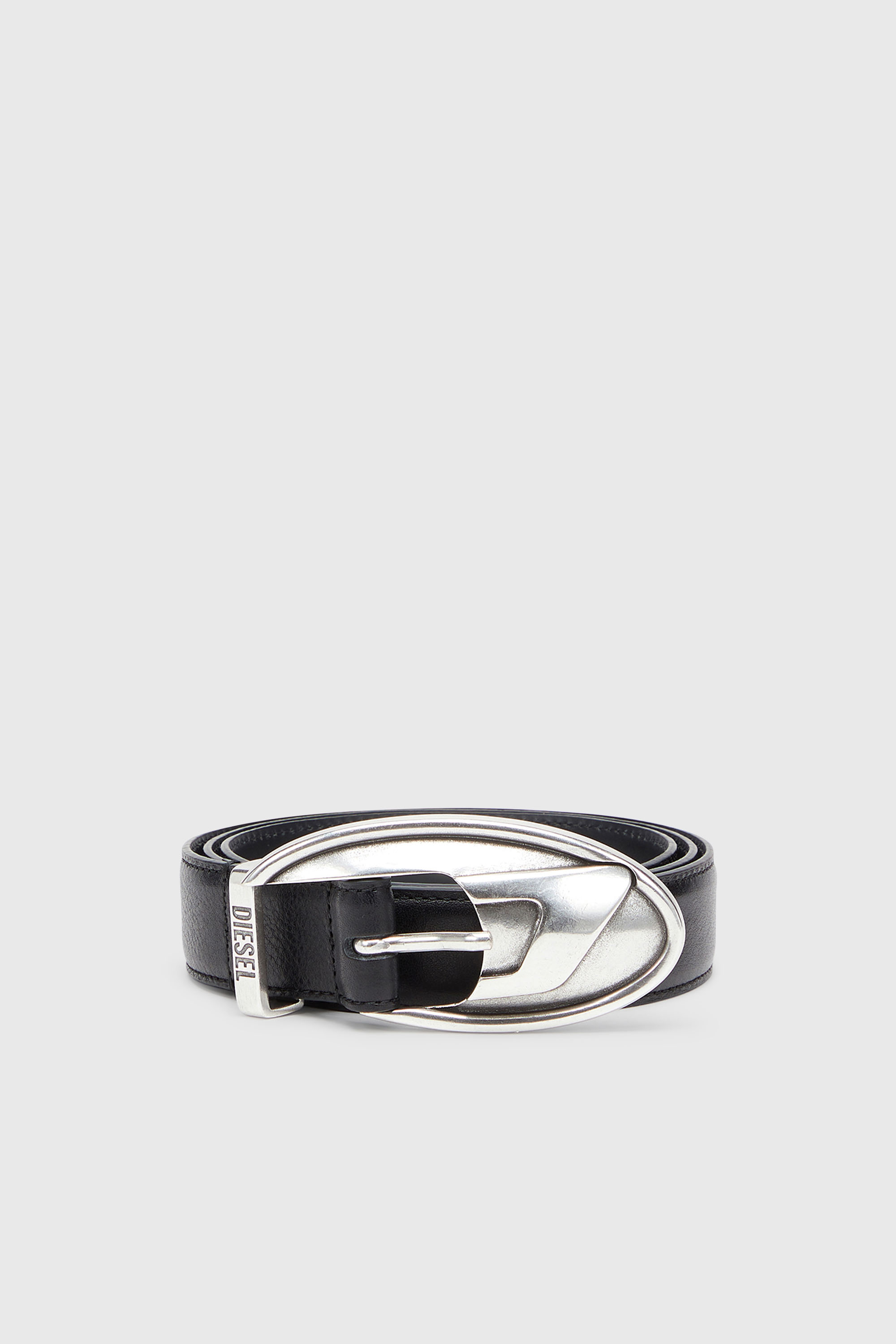 Diesel - B-D ROP 30, Cintur&oacute;n 3 cm de piel bonded Unisex in Negro - 1