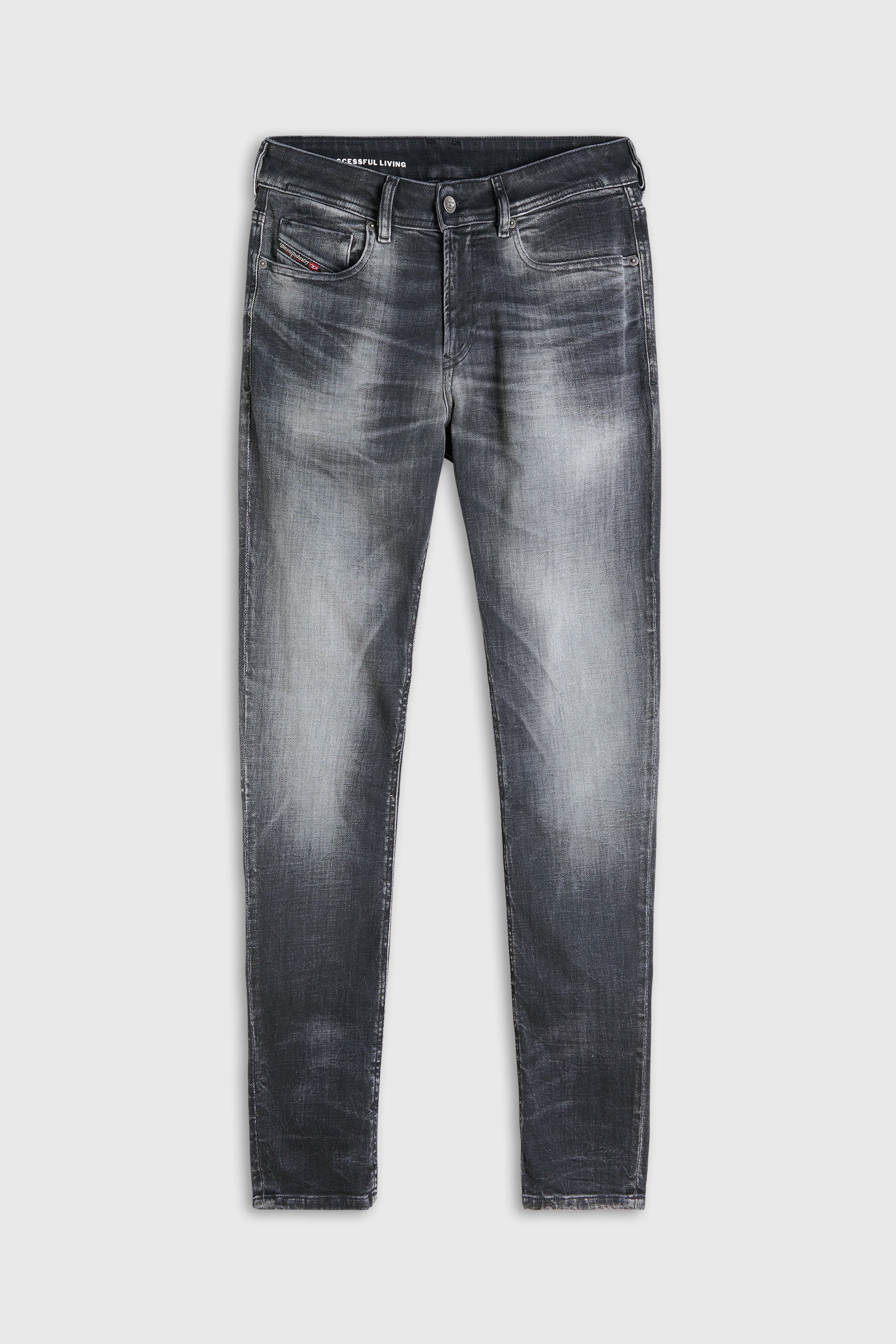 Diesel - Skinny Jeans 1979 Sleenker 09R08 Hombre, Negro/Gris oscuro - 2
