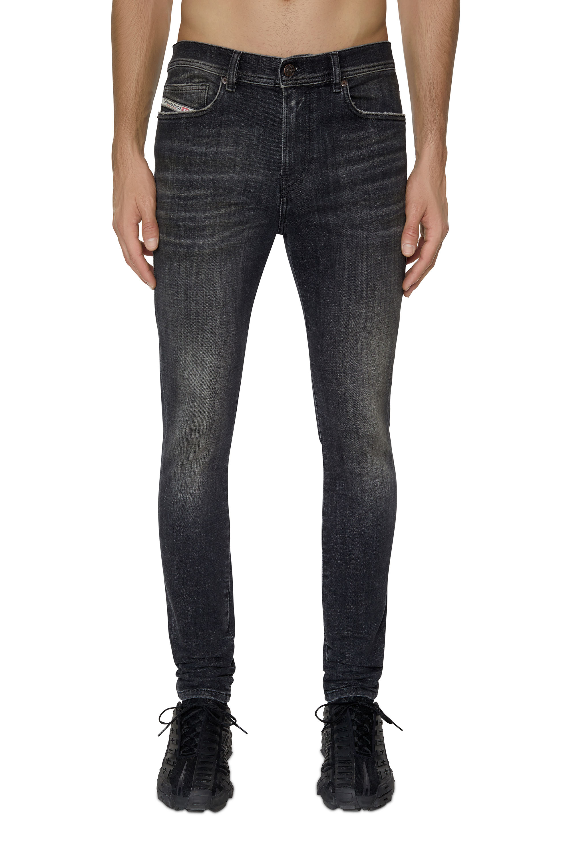 Diesel - 1983 D-Amny 09D88 Skinny Jeans, Negro/Gris oscuro - Image 1