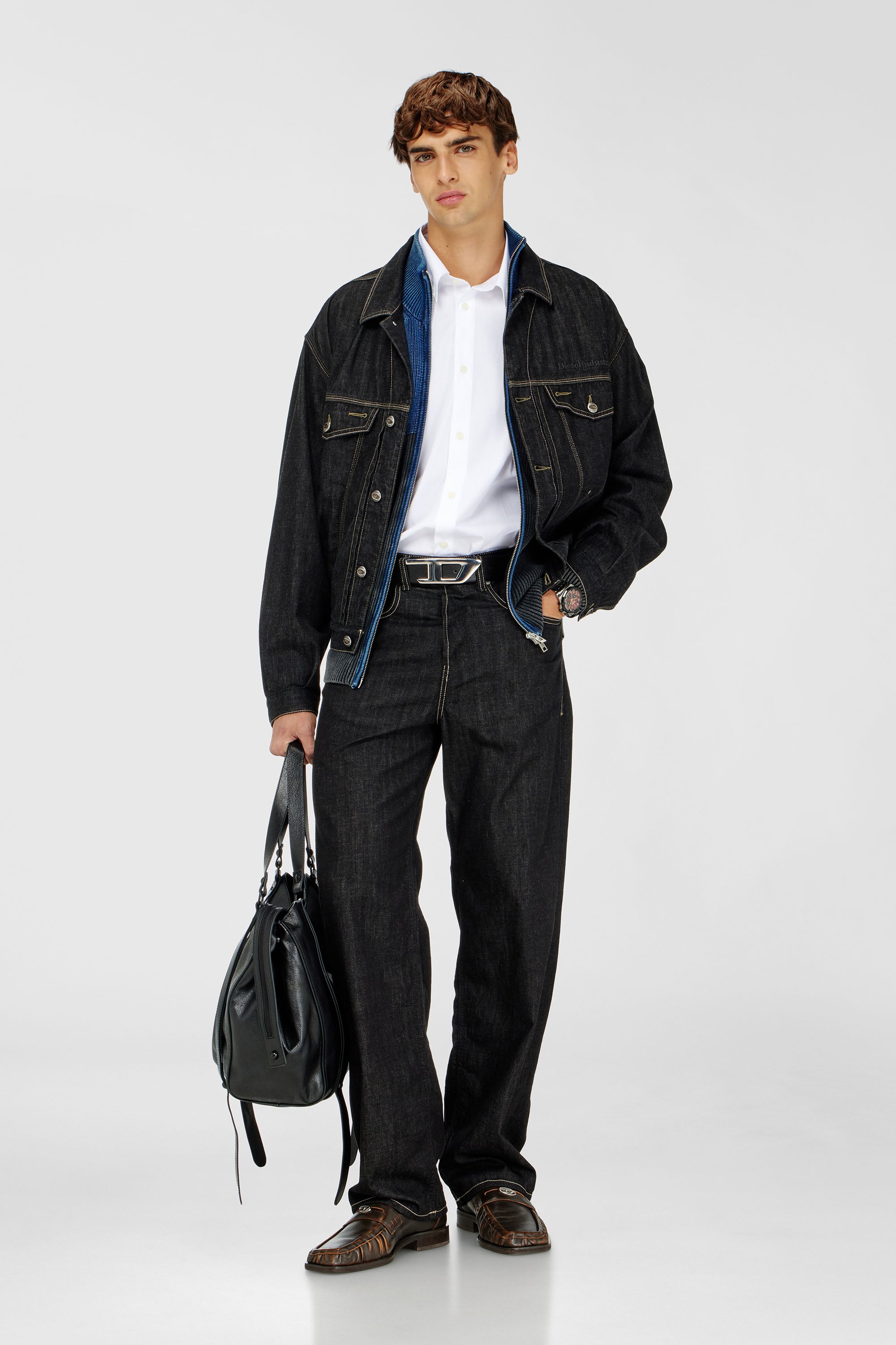 Diesel - Man's Relaxed Jeans 2001 D-Macro 09R42, Black/Dark grey - 2