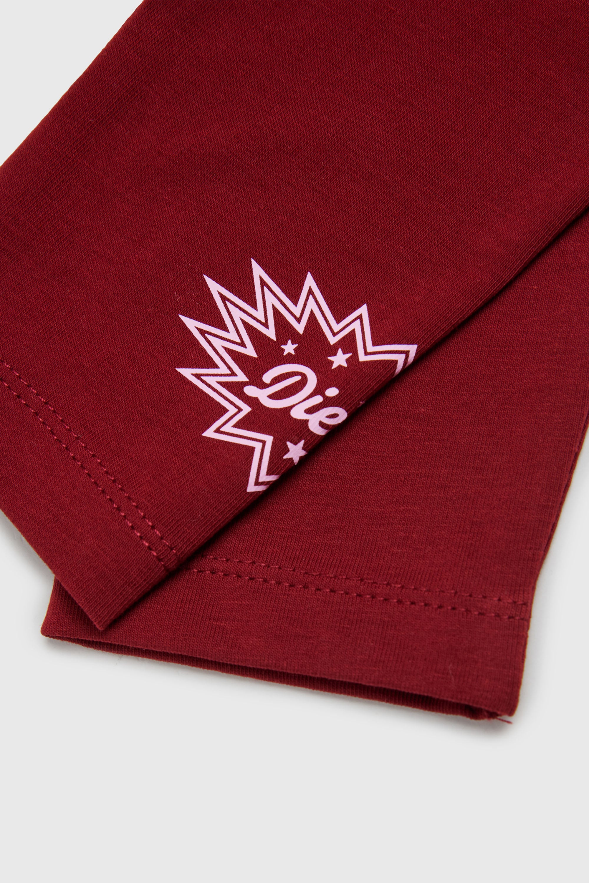 Diesel - PFUMB, Leggings con estampado de logo en forma de estrella Mujer in Rojo - 4