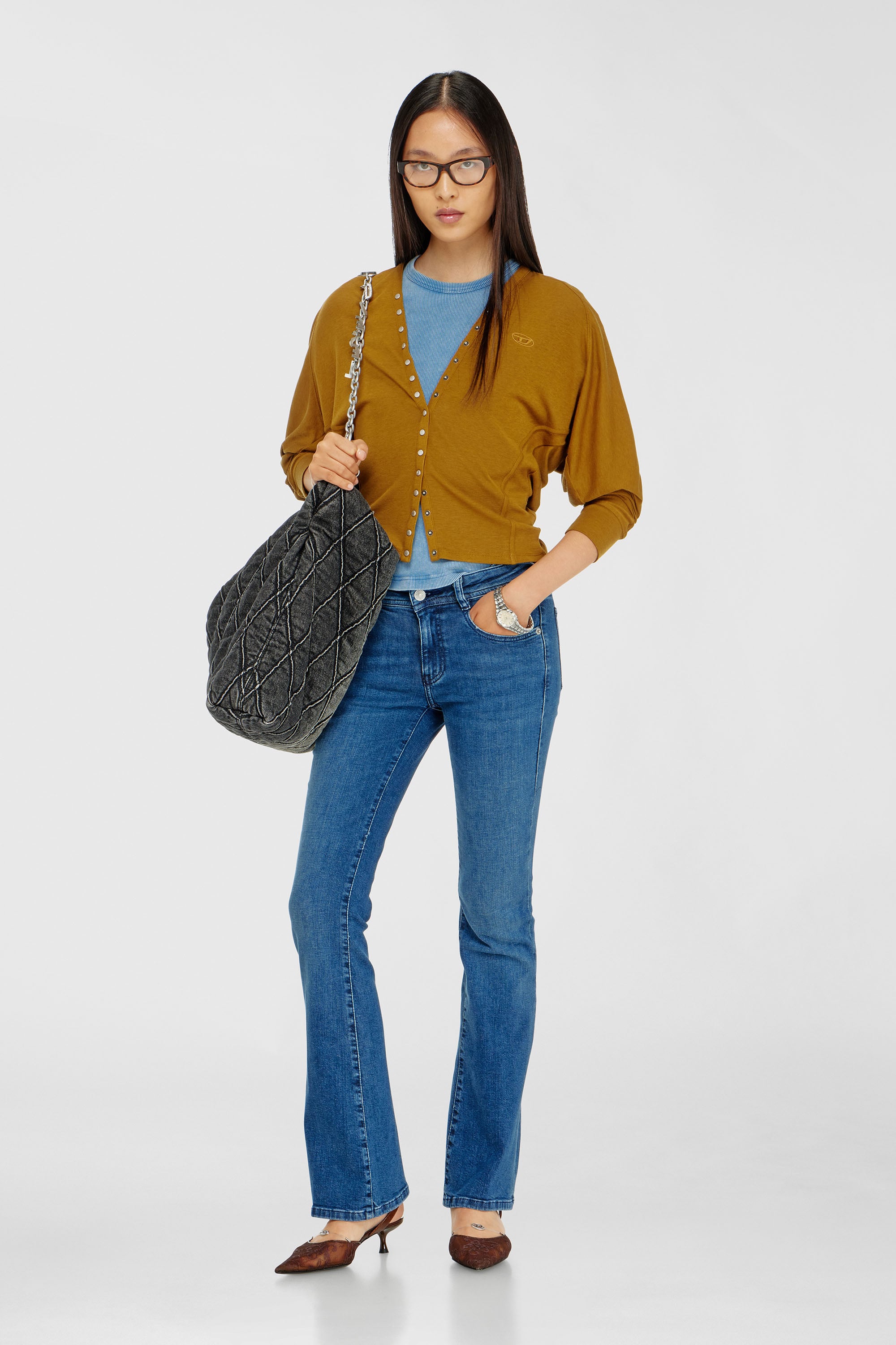Diesel - Woman's Bootcut Jeans 1969 D-Ebbey 0ADBB, Medium blue - 2