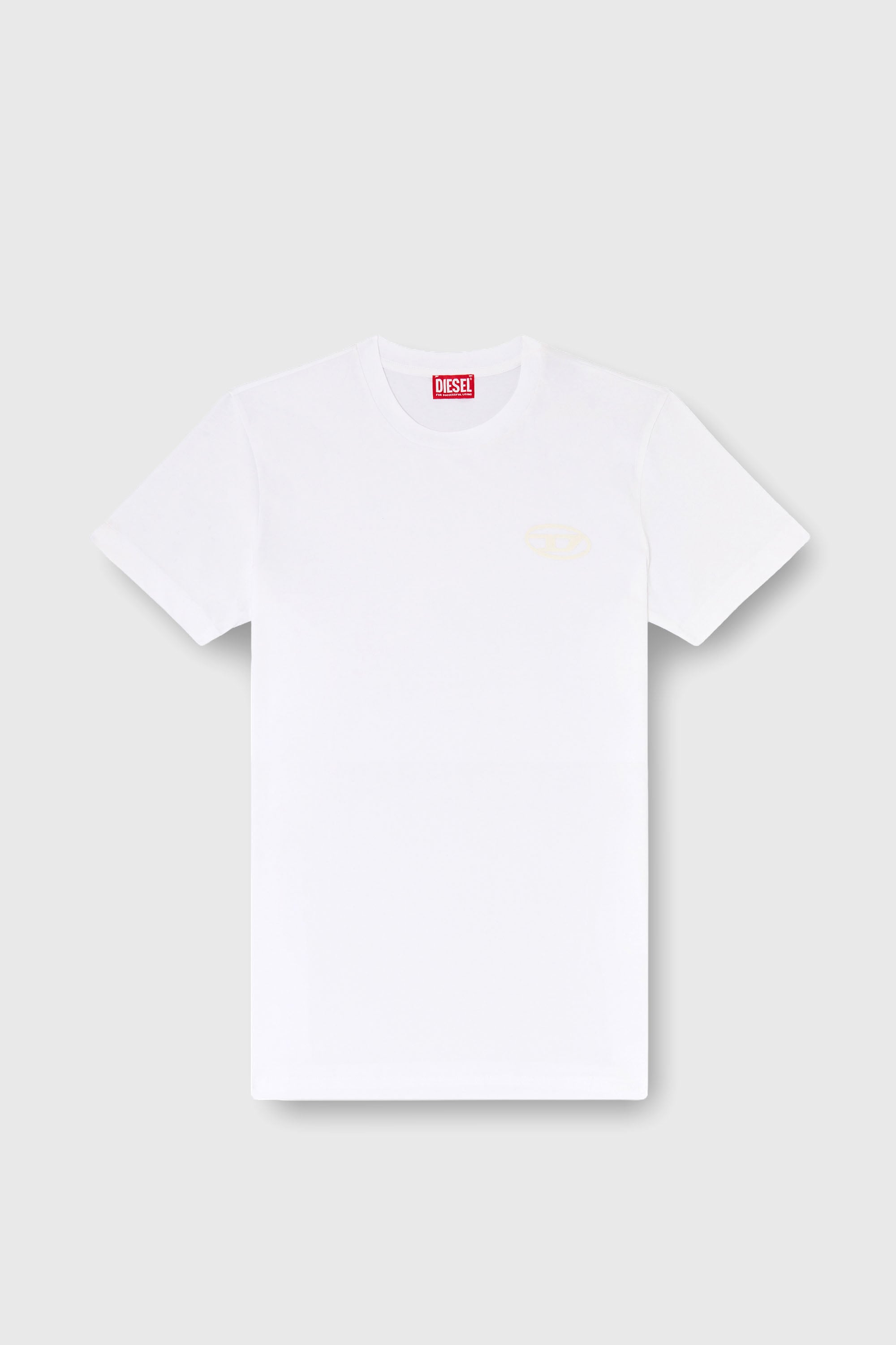 Diesel - T-DIEGO-T92, Camiseta de algod&oacute;n con logotipo Oval D Hombre in Blanco - 2