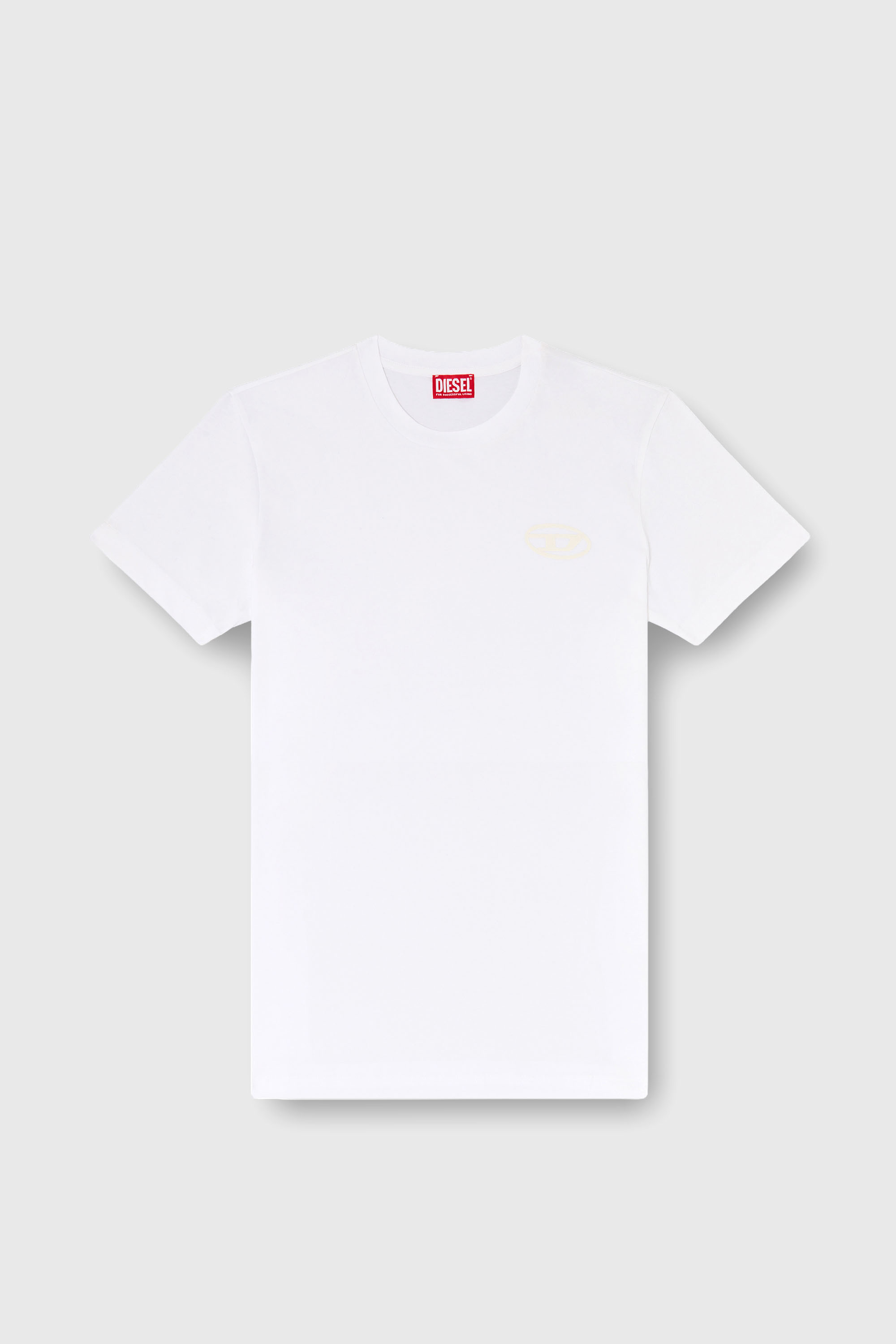 Diesel - T-DIEGO-T92, Camiseta de algod&oacute;n con logotipo Oval D Hombre in Blanco - 2