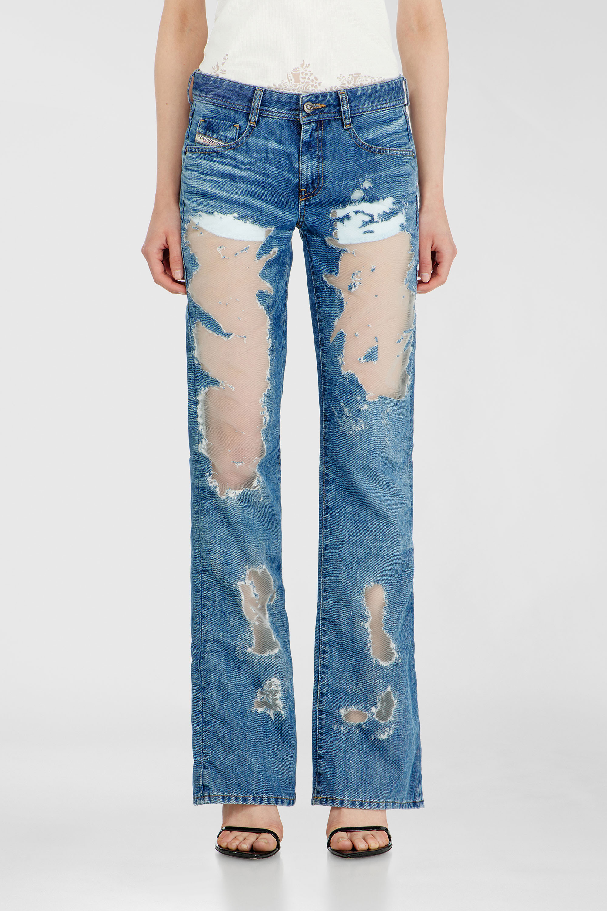Diesel - Bootcut Jeans 1969 D-Ebbey 068ZH Mujer, Azul medio - 1