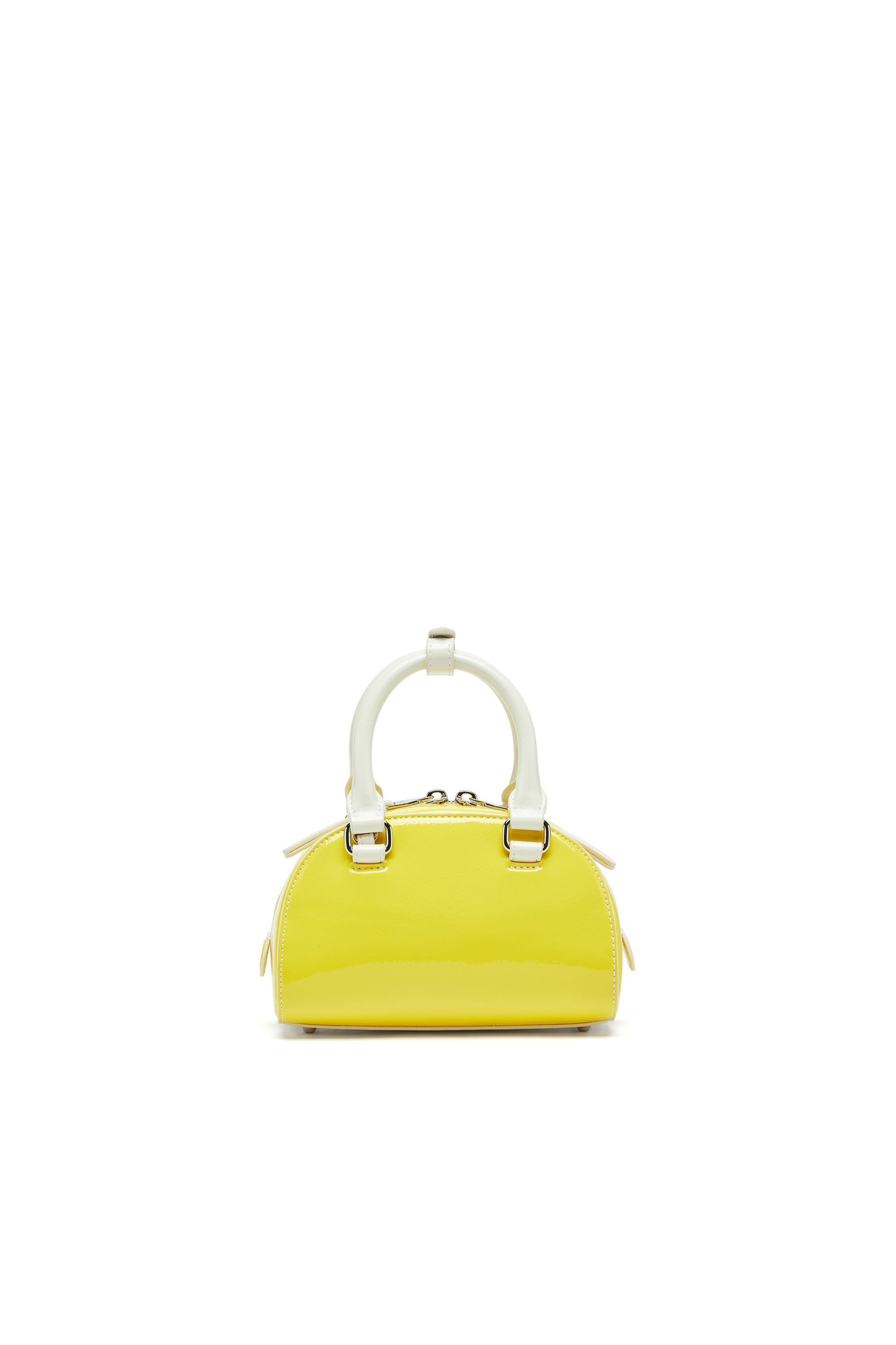 Diesel - 1DR DOME CROSSBODY, 1DR Dome-Bolso bowling mini con efecto naplak Mujer in Amarillo - 2