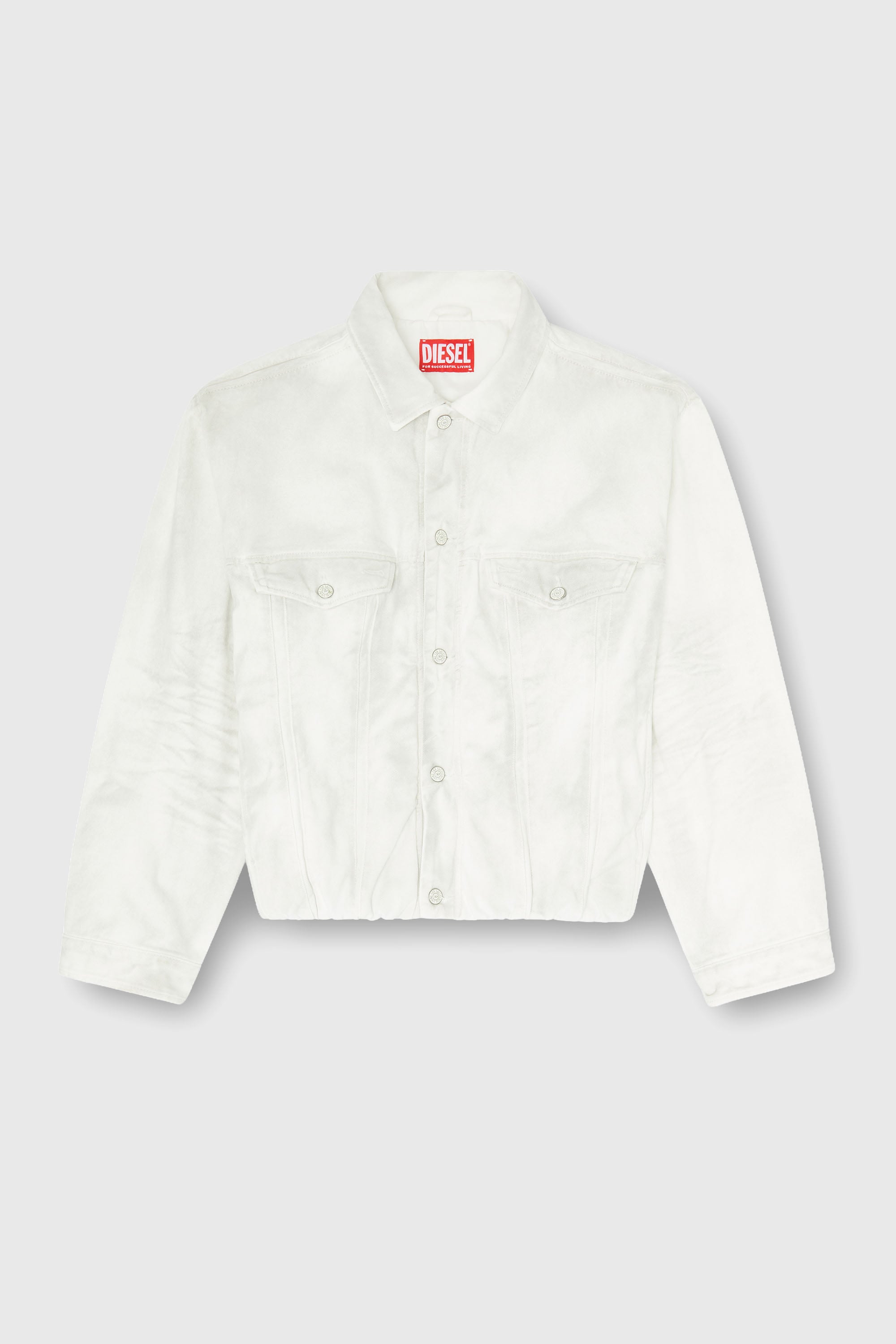 Diesel - D-MORVI-FSJ1, Chaqueta vaquera el&aacute;stica Hombre in Blanco - 2