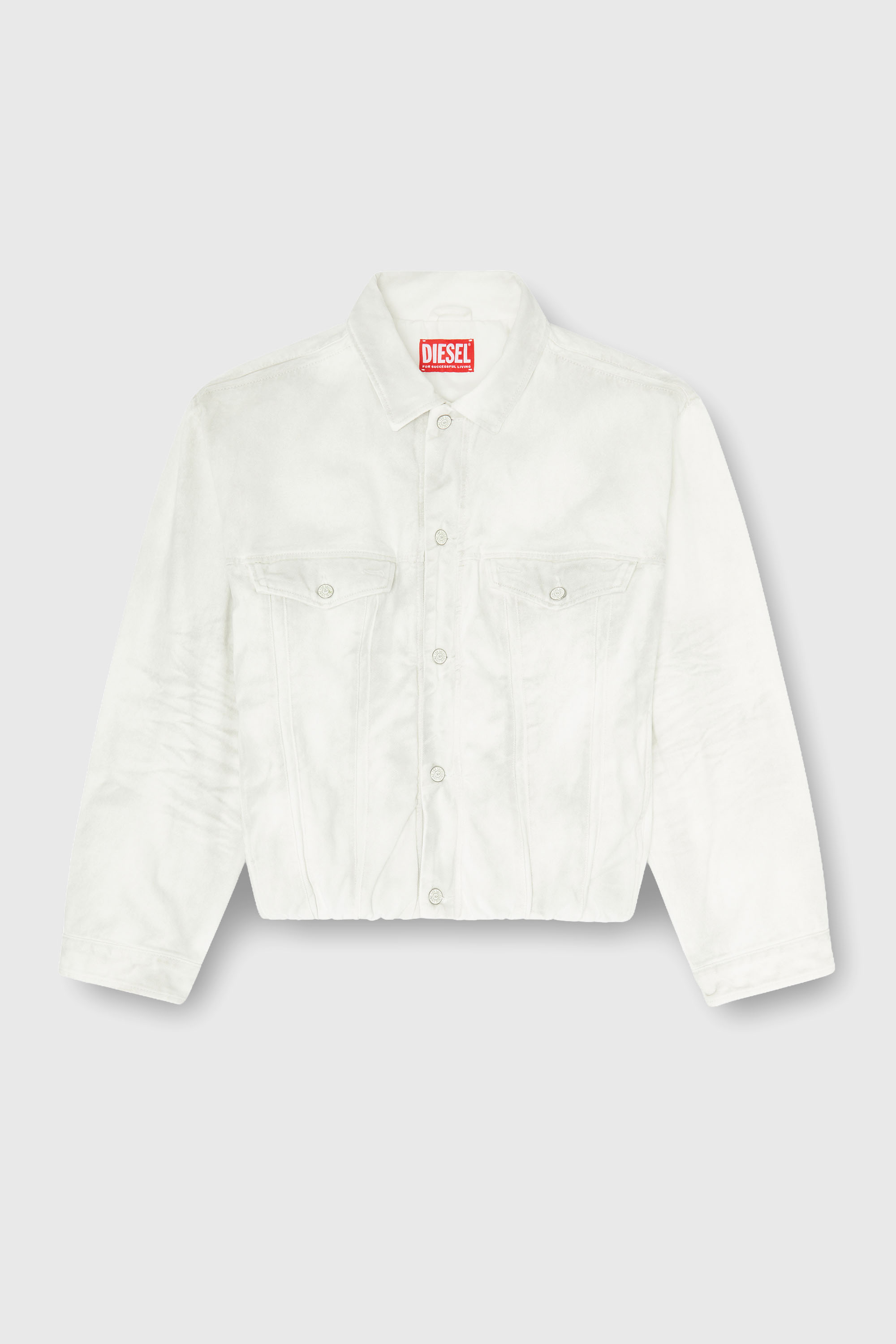 Diesel - D-MORVI-FSJ1, Chaqueta vaquera el&aacute;stica Hombre in Blanco - 2