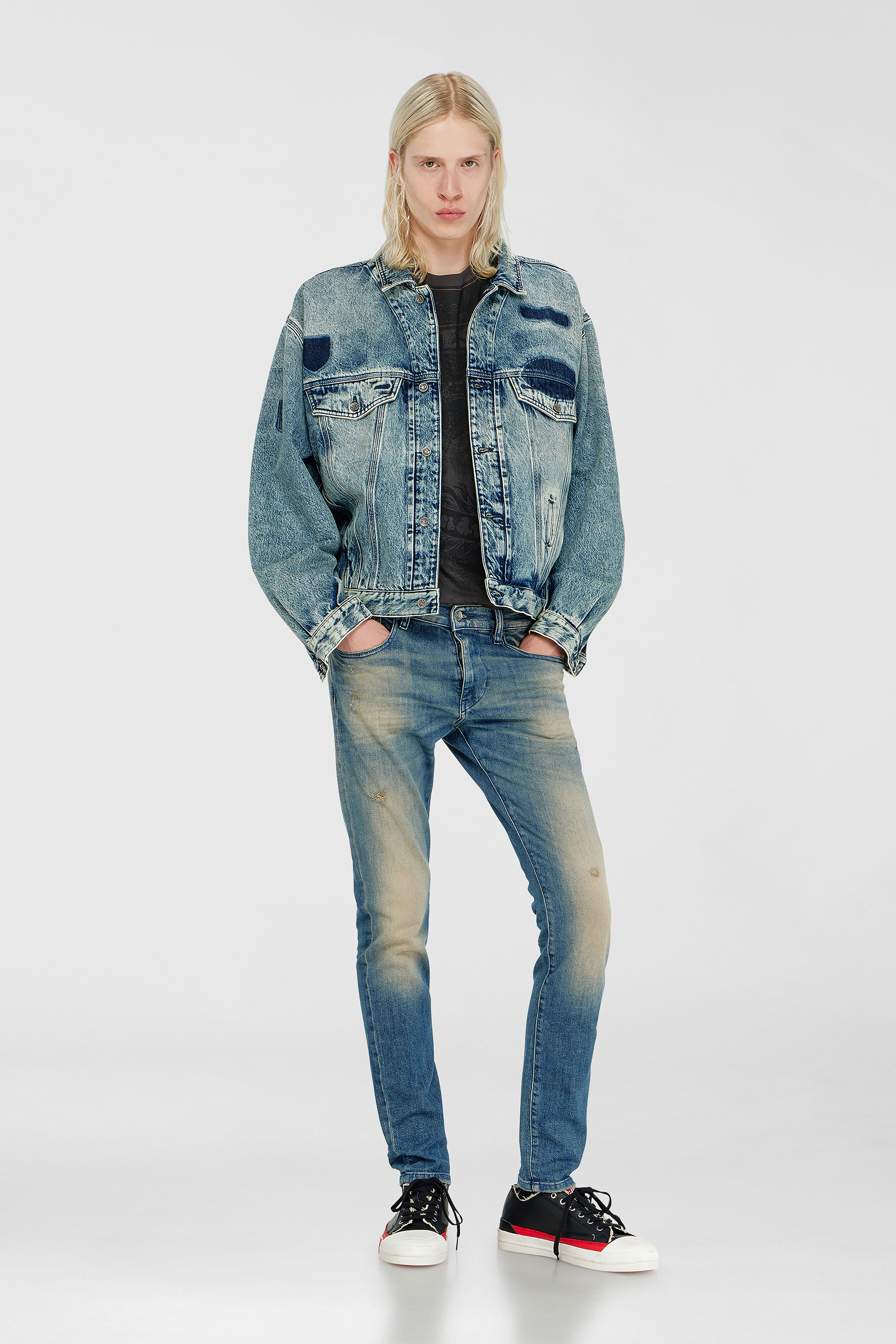 Diesel - Slim Jeans 2019 D-Strukt 0KBBW Hombre, Azul medio - 1