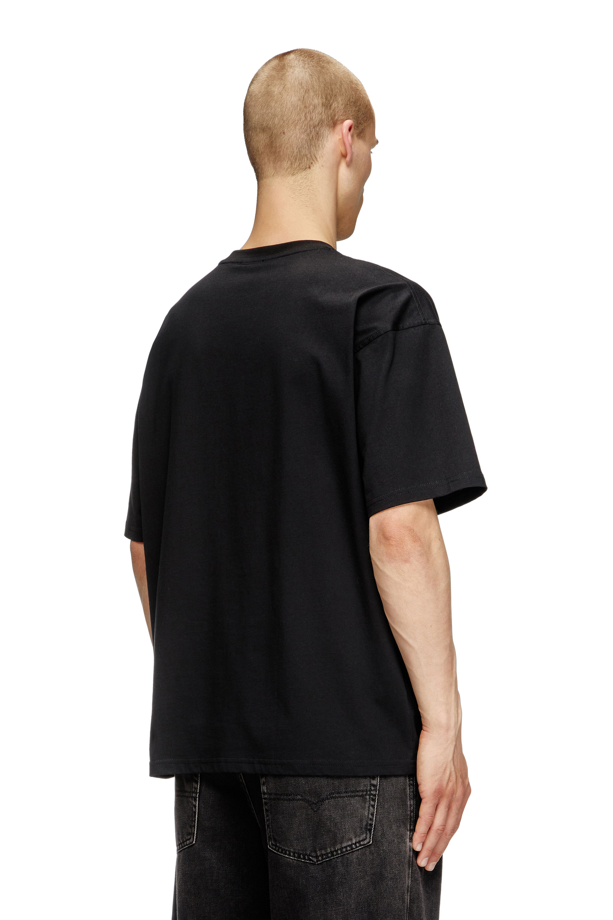 Diesel - T-BOXT-OD, Camiseta con Oval D bordado Unisex in Negro - 4