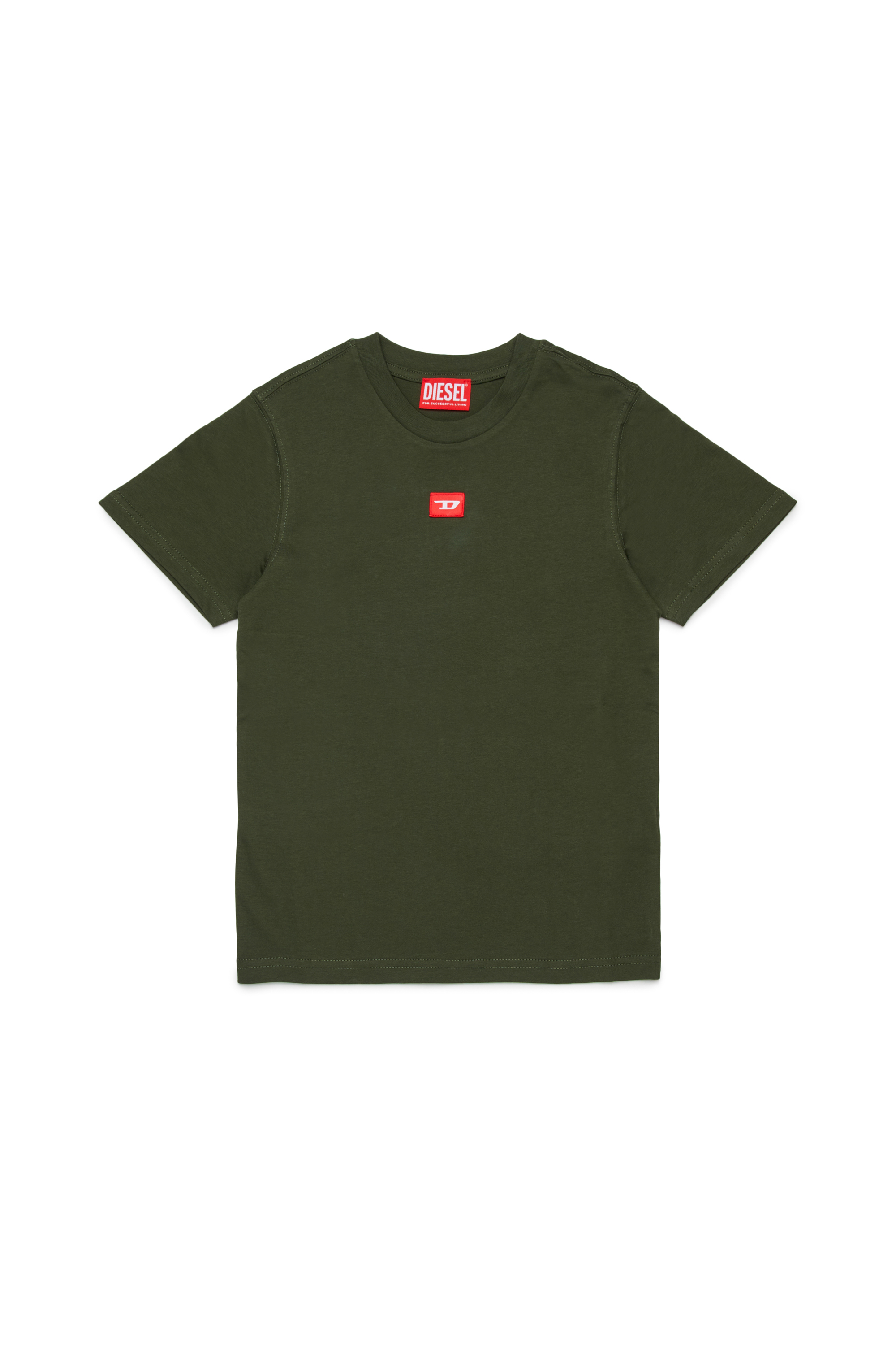 Diesel - TXDIEGO, Camiseta de algodón con parche. Hombre in Verde - 1
