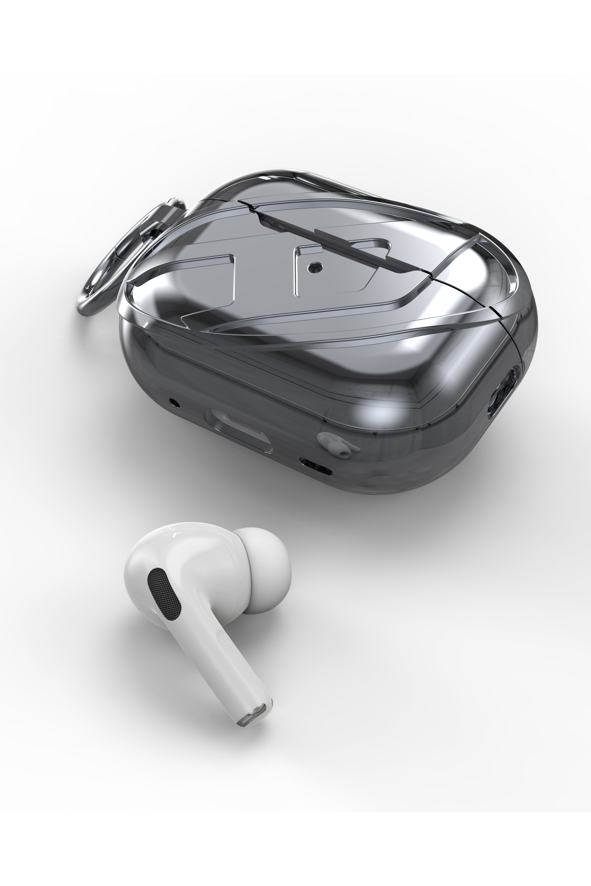 Diesel - 60274 MOULDED CASE, Funda para AirPods AirPods Pro / Pro 2 Unisex in Gris - 4