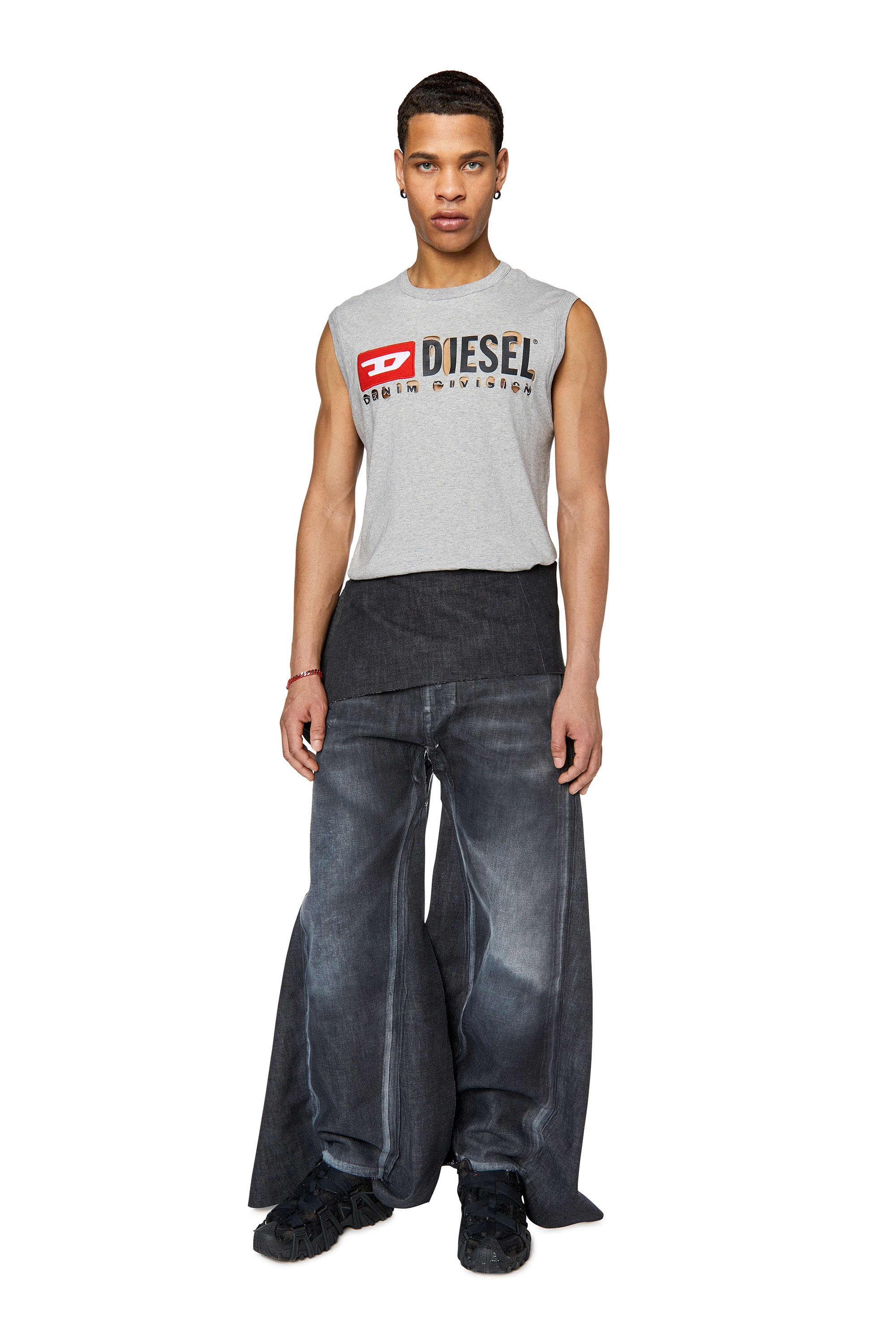 Diesel - T-BISCO-DIVSTROYED, Gris - Image 4