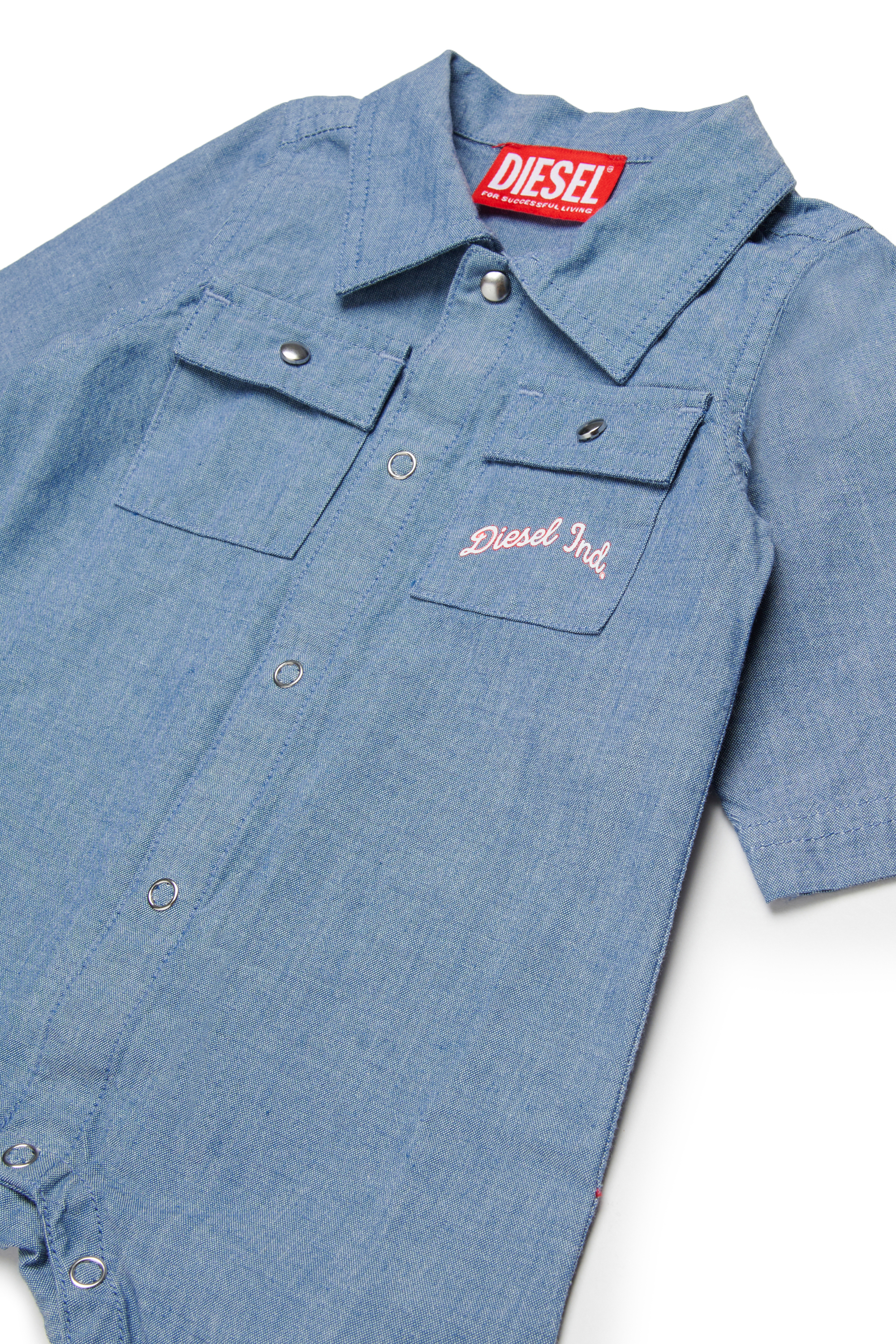 Diesel - JUSTY-NB, Mono de algod&oacute;n con bolsillos bordados Unisex in Azul marino - 3