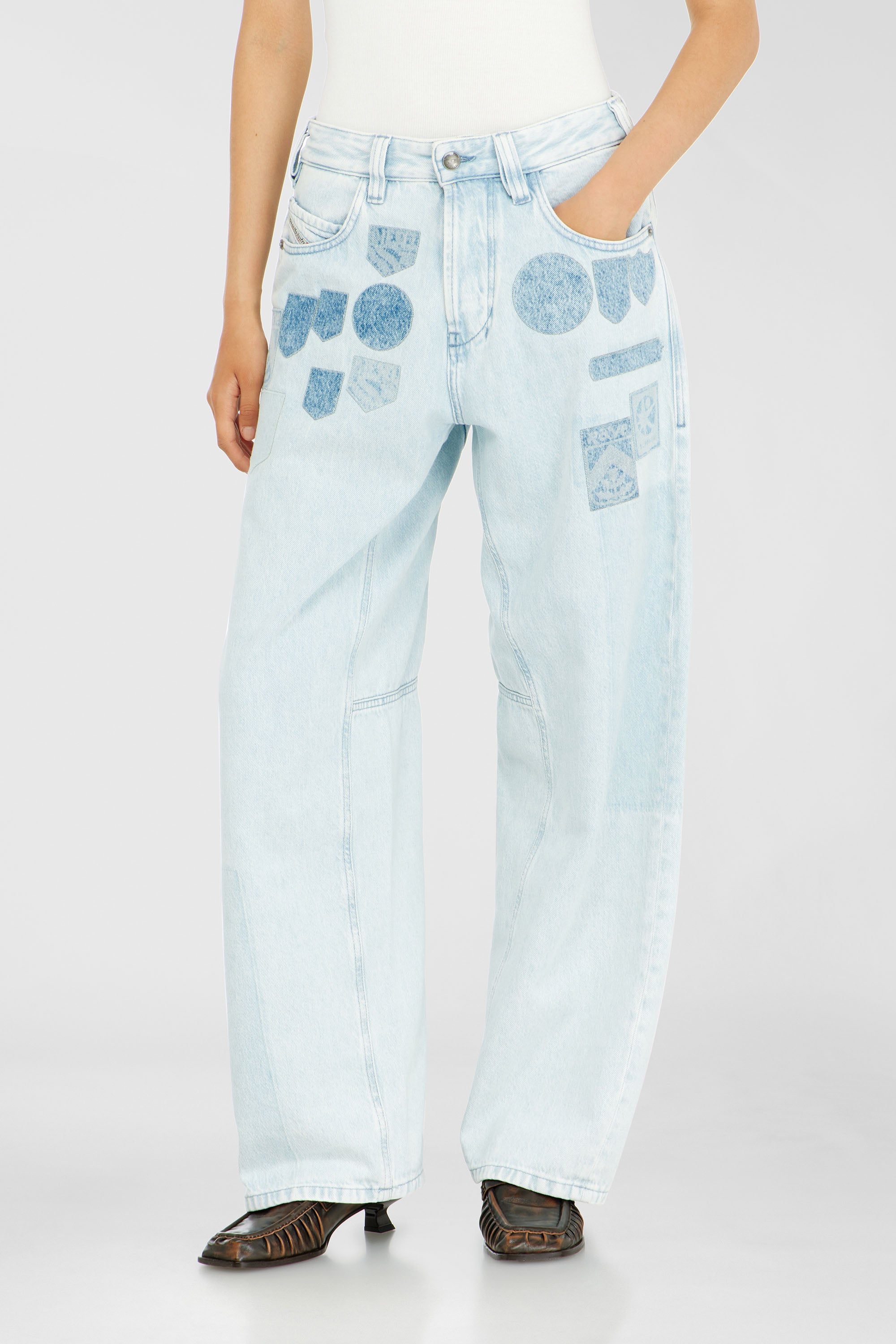 Diesel - Relaxed Jeans 1997 D-Enim-M 0IFBQ Unisex, Azul Claro - 2