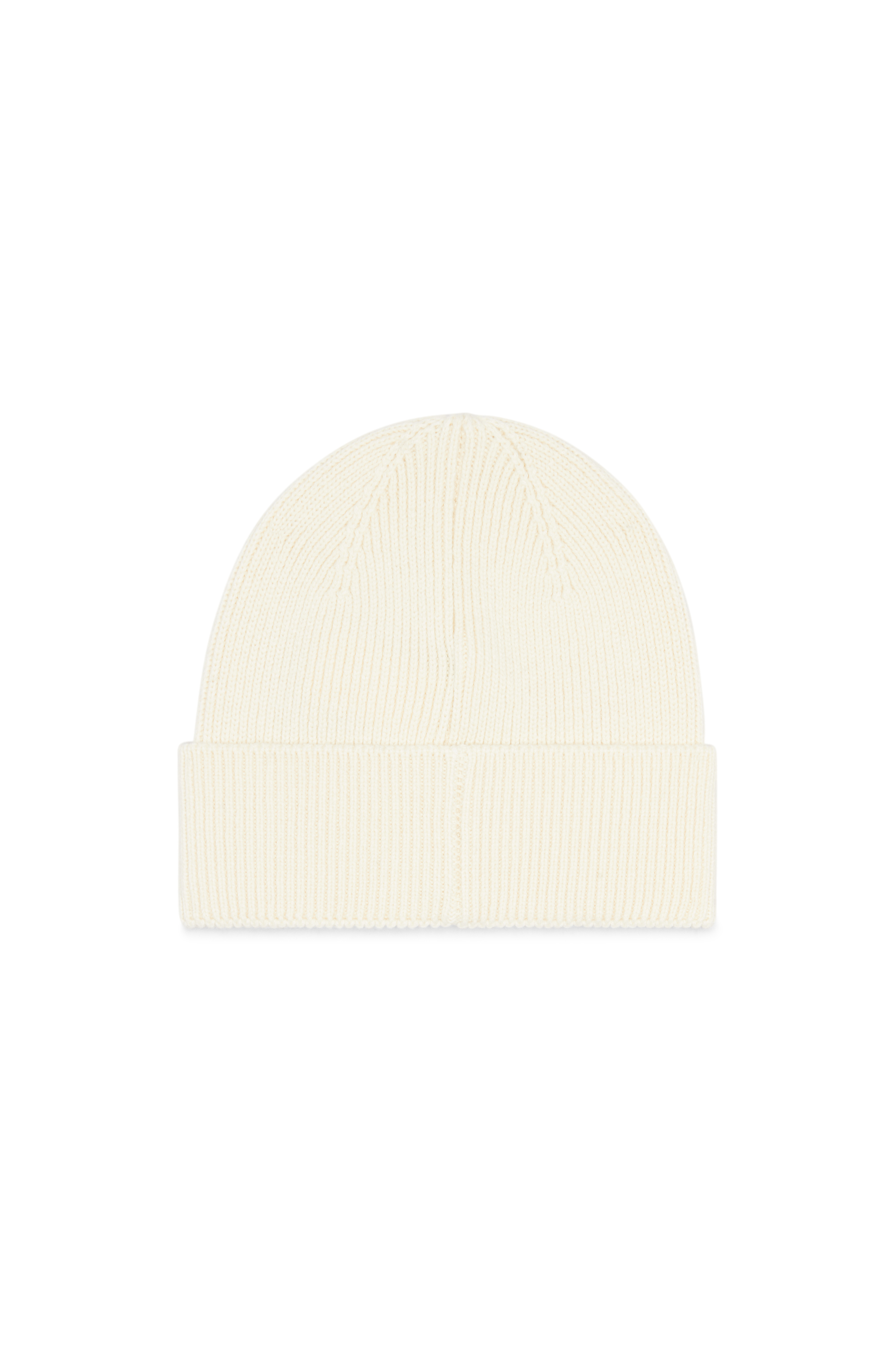 Diesel - K-CODER-FULLY B, Gorro en canalé con la D bordada Unisex in Blanco - 2