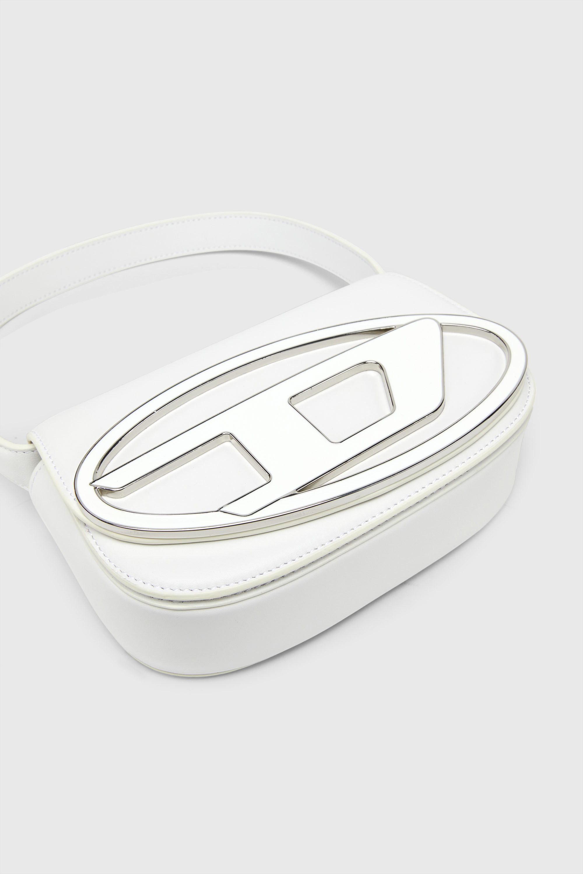 Diesel - 1DR, 1DR-Bolso ic&oacute;nico de hombro de cuero napa Mujer in Blanco - 6