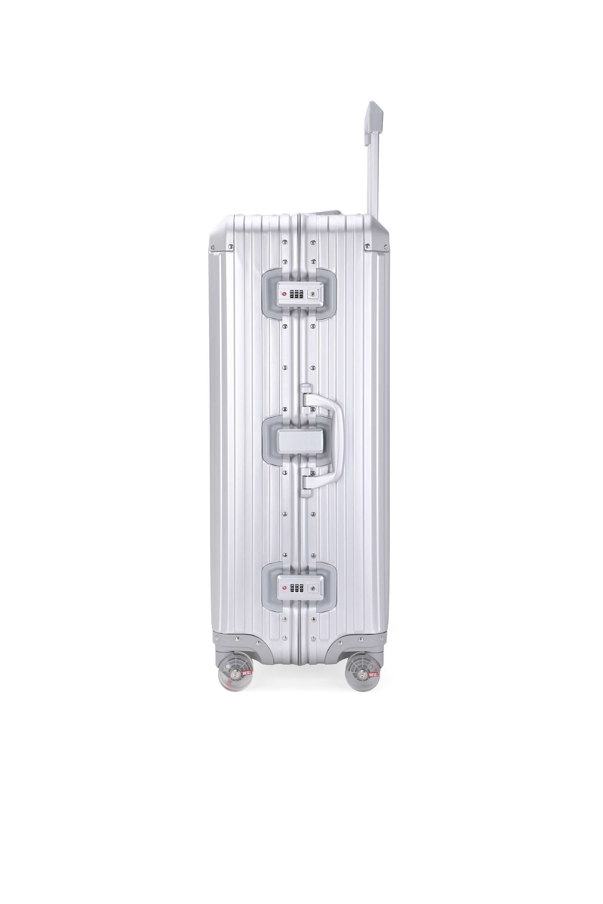 Diesel - DIESEL ALUMINUM TROLLEY- DSL002, Maleta de aluminio tama&ntilde;o L Unisex in Plateado - 4