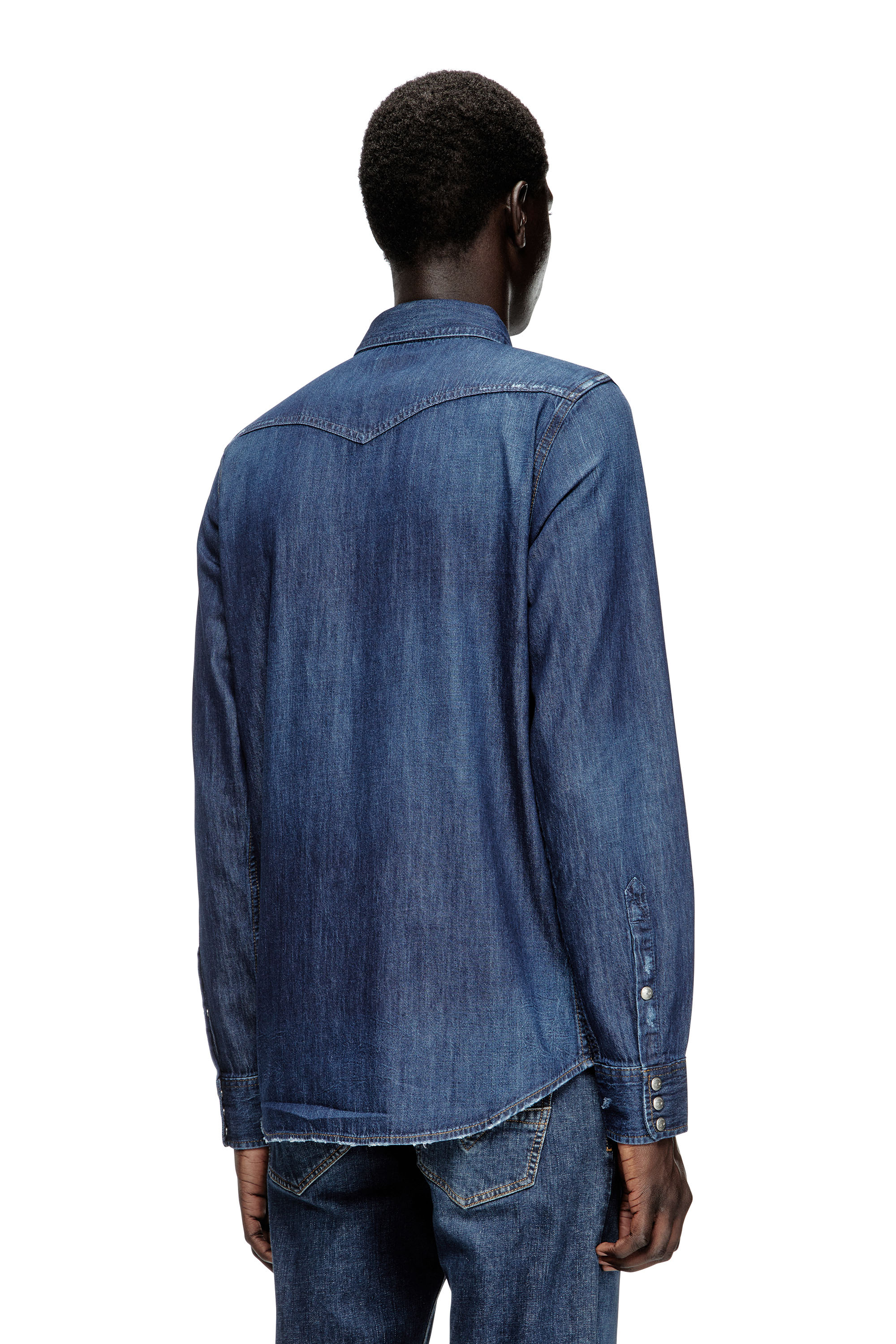 Diesel - D-VEGA, Sobrecamisa denim Hombre in Azul marino - 4