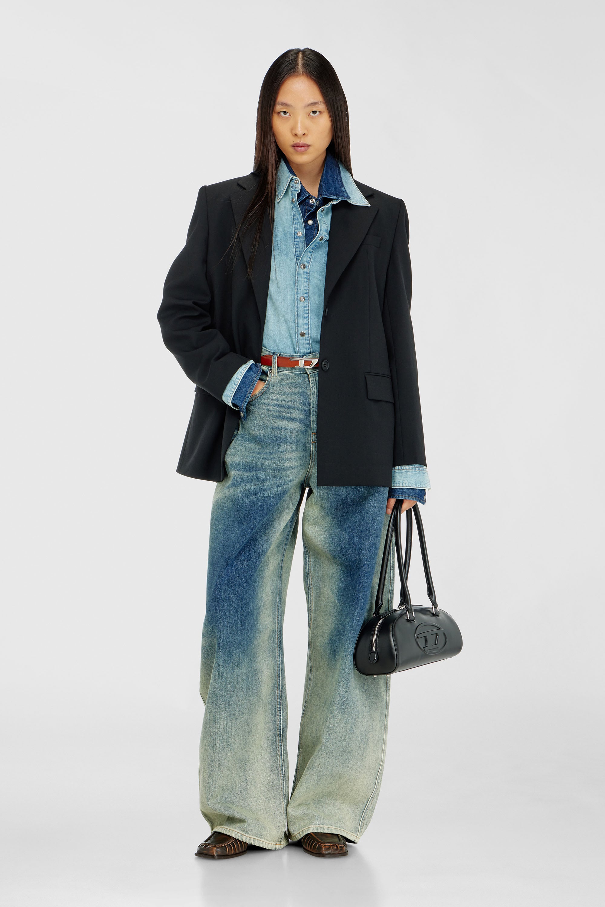 Diesel - Relaxed Jeans 1987 D-Khelz 007EF Mujer, Azul medio - 1