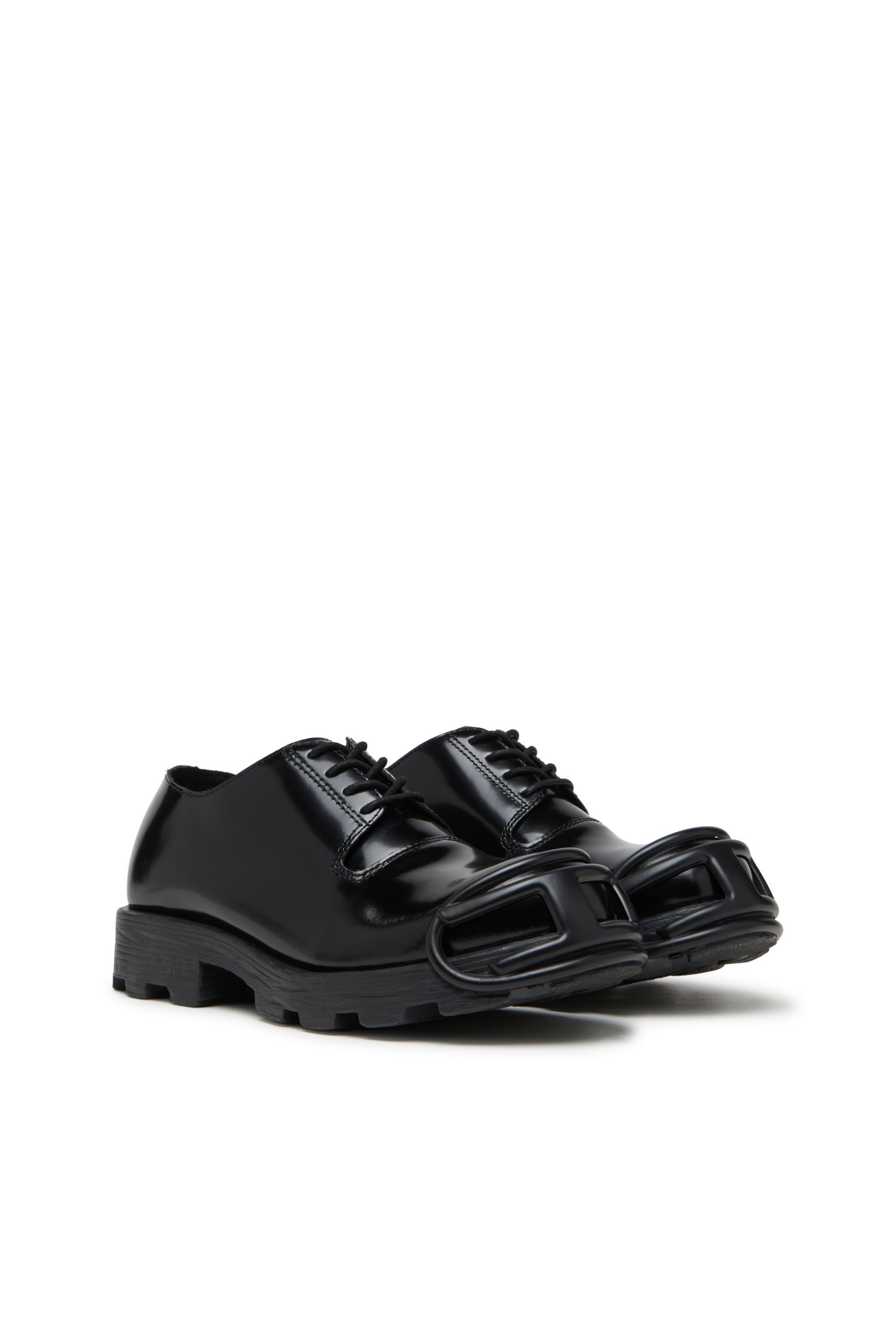 Diesel - D-HAMMER SO D, D-Hammer-Calzado de piel con cordones y puntera oval D Hombre in Negro - 2