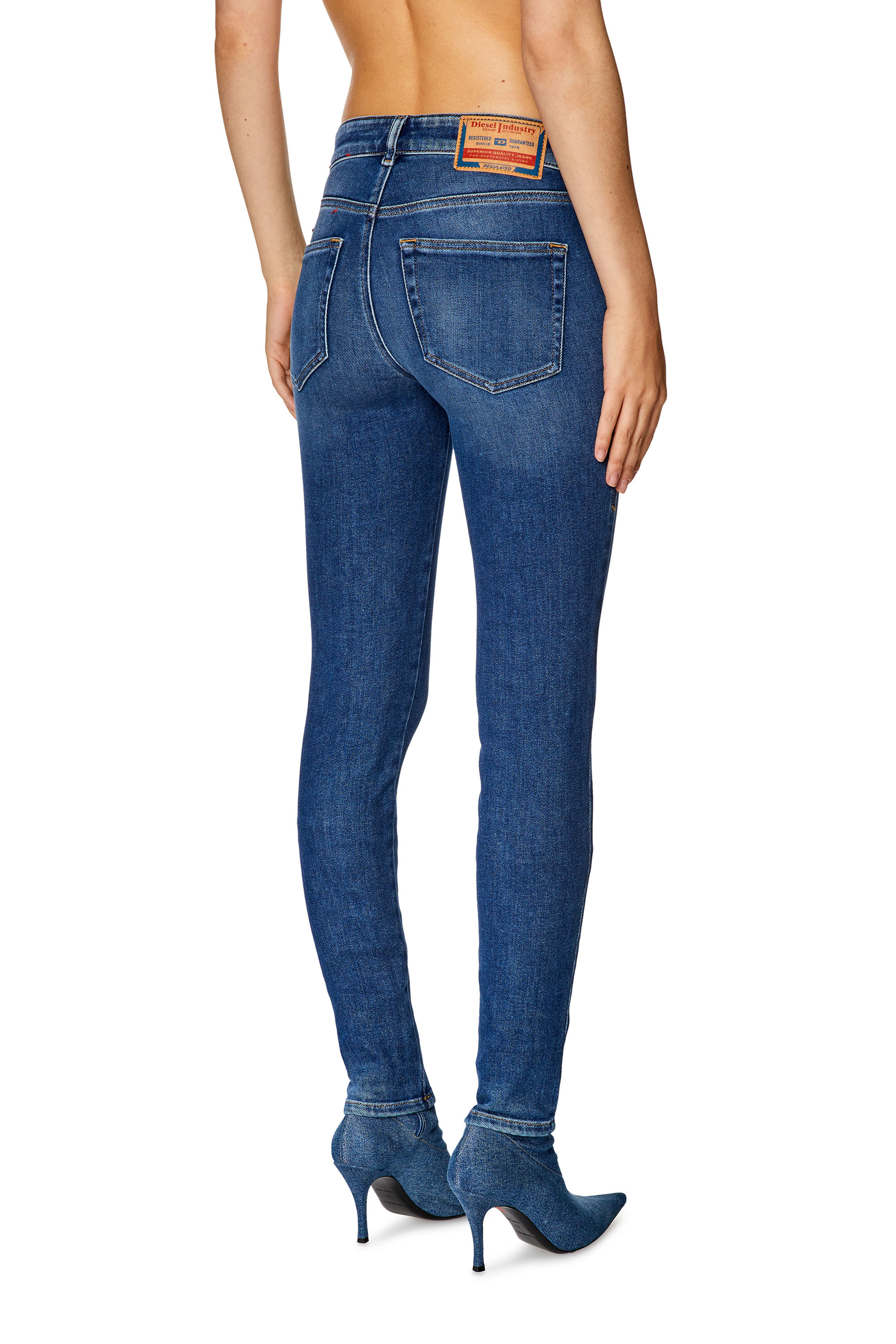 Diesel - Super skinny Jeans 2017 Slandy 09F86, Azul medio - Image 2