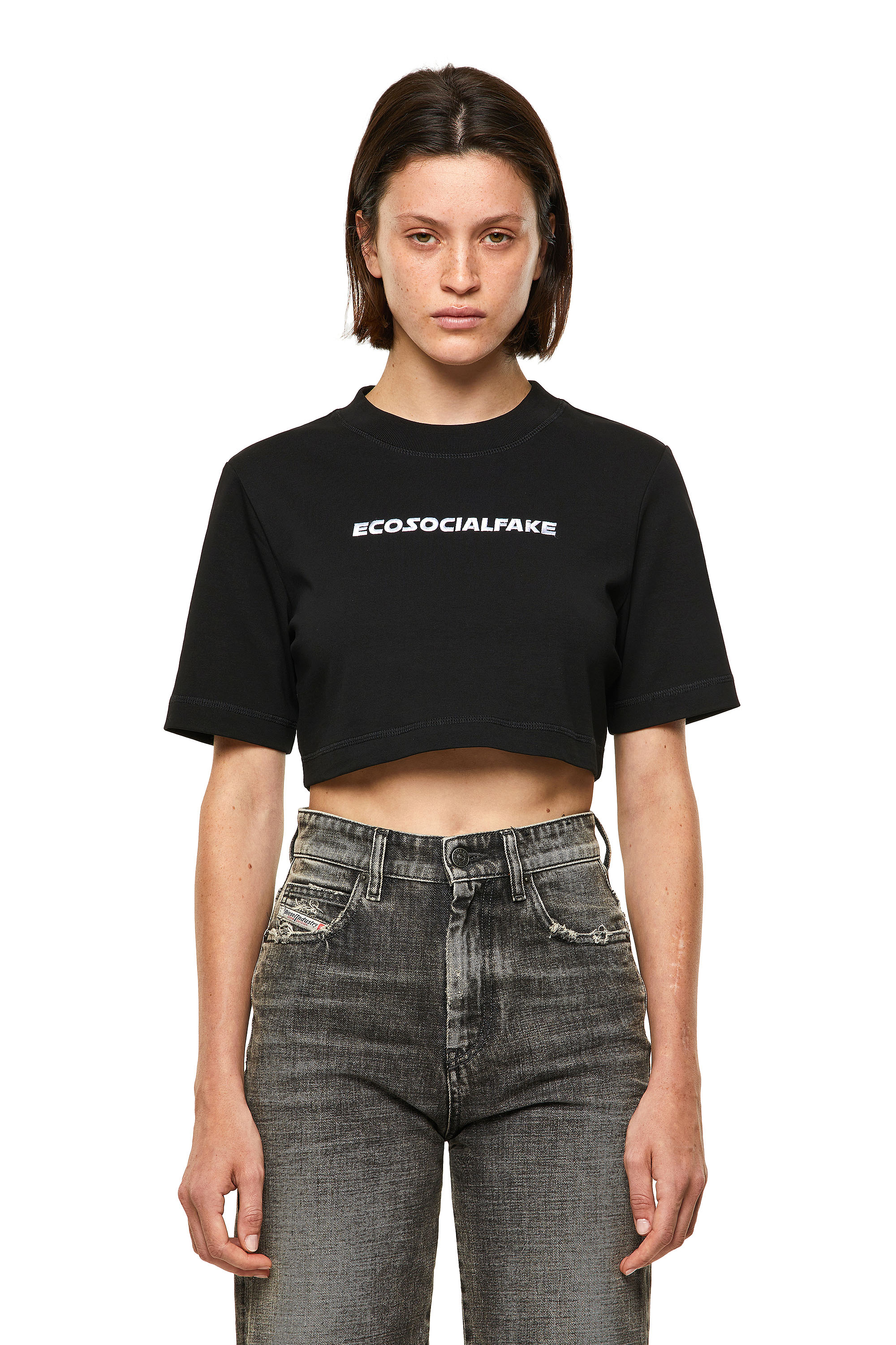 T-RECROP, Negro - Camisetas