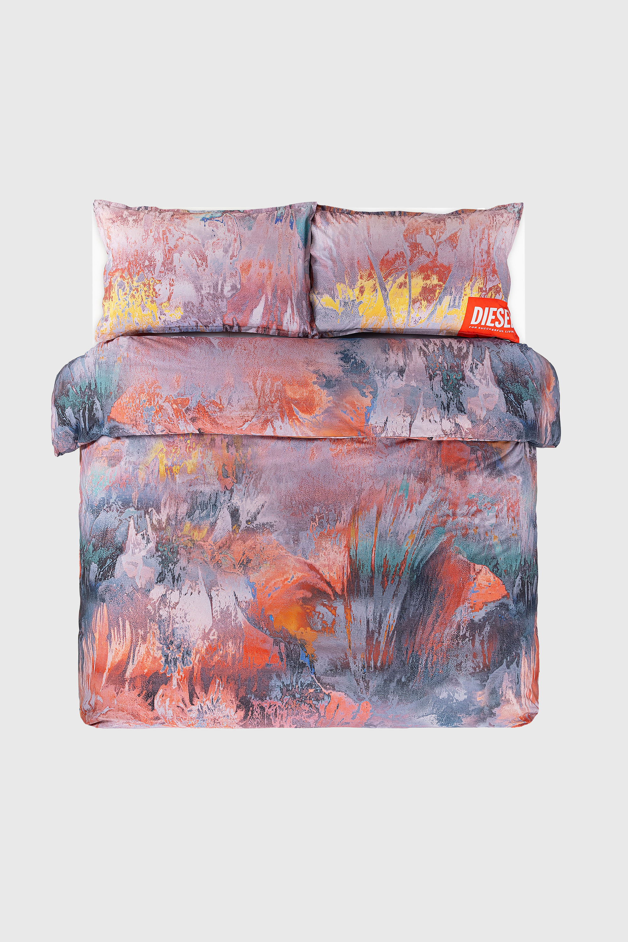 Diesel - 1018098  ACID FLOWERS PERCALE DUVET COVE, Juego de funda n&oacute;rdica de percal para cama queen size Unisex in Multicolor - 1