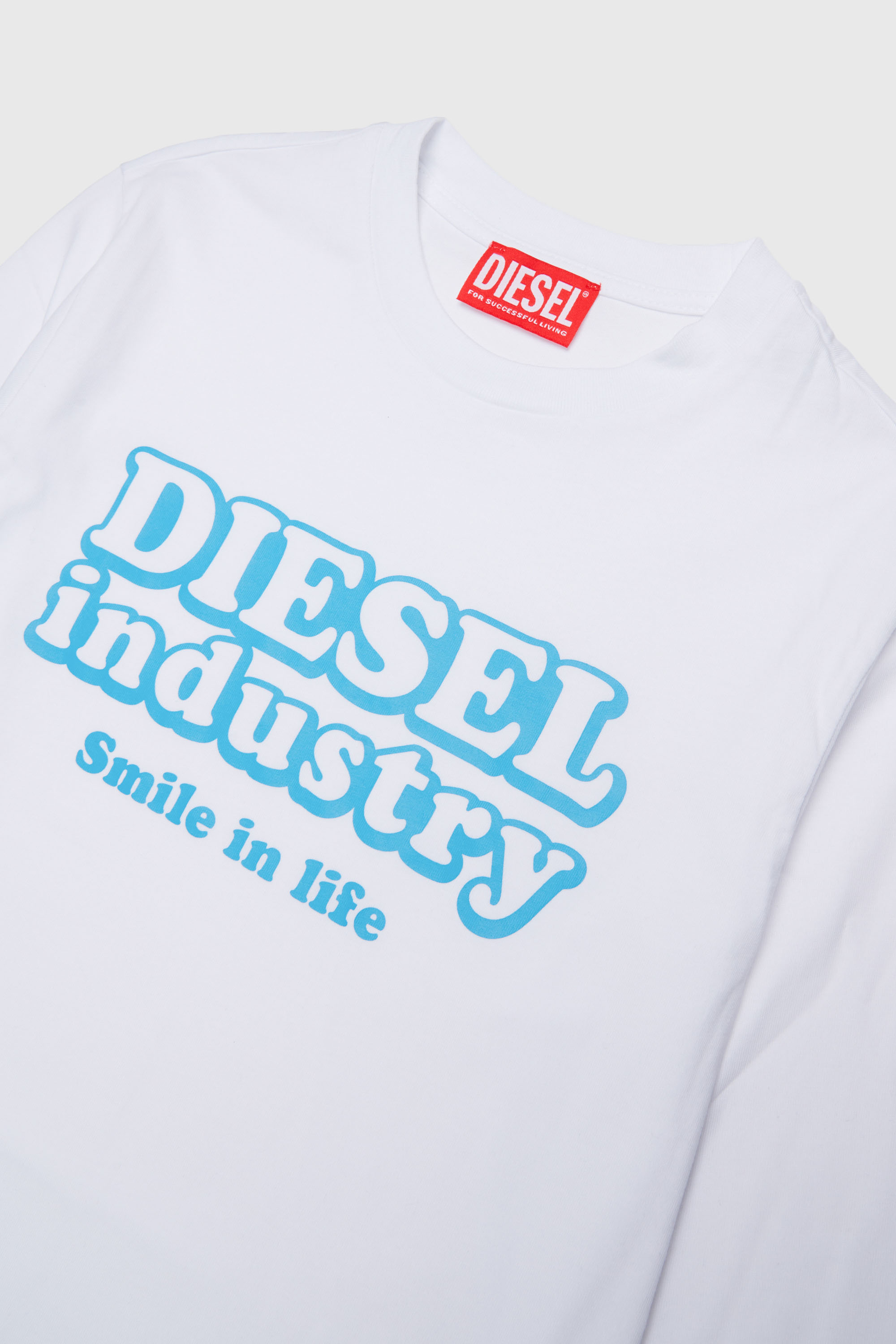 Diesel - TLODIMLS OVER, Camiseta de manga larga con estampado Diesel Industry Hombre in Blanco - 3