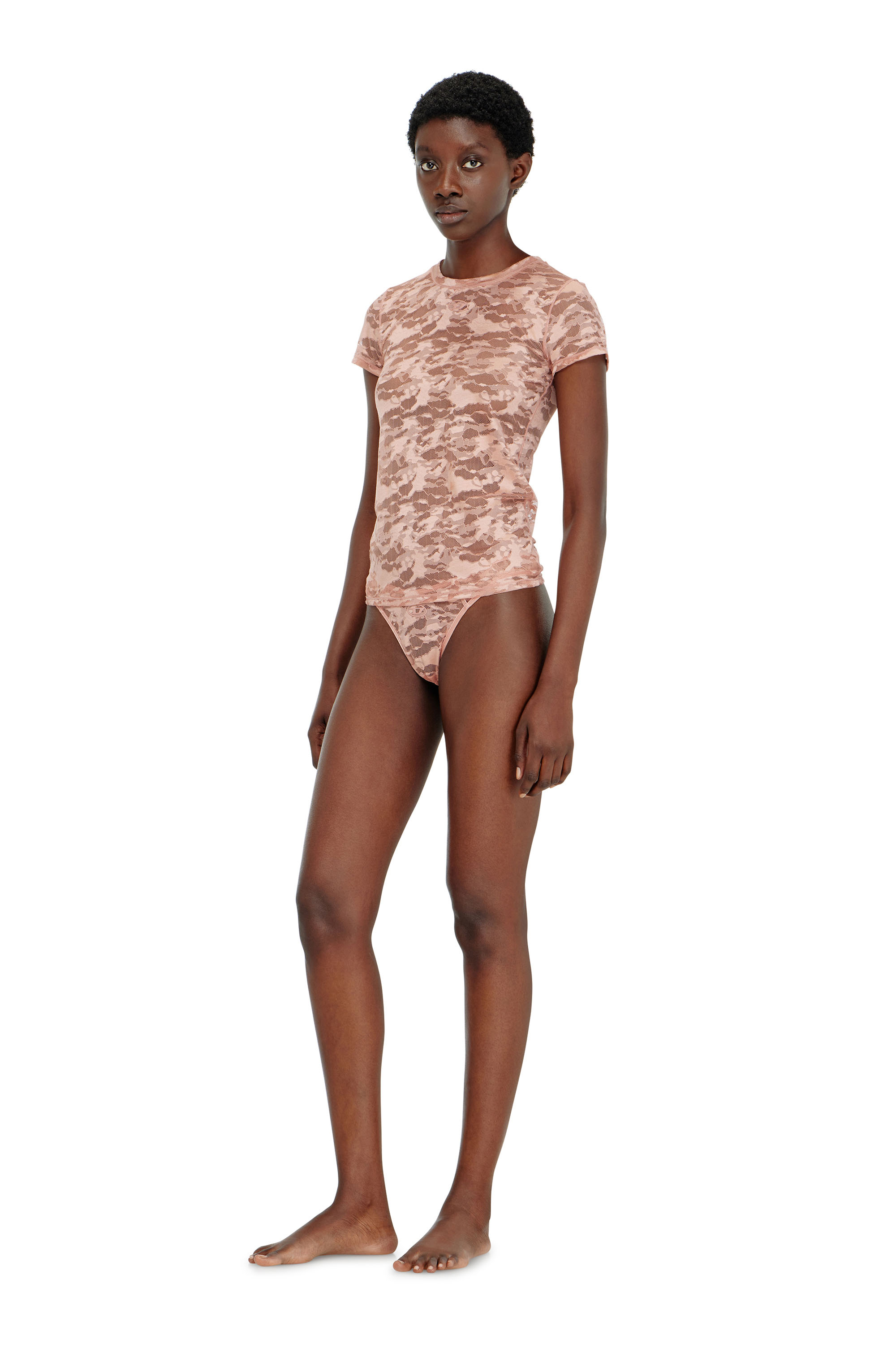 Diesel - KASIA-UTLT, Camiseta de encaje camuflado Mujer in Rosa - 3