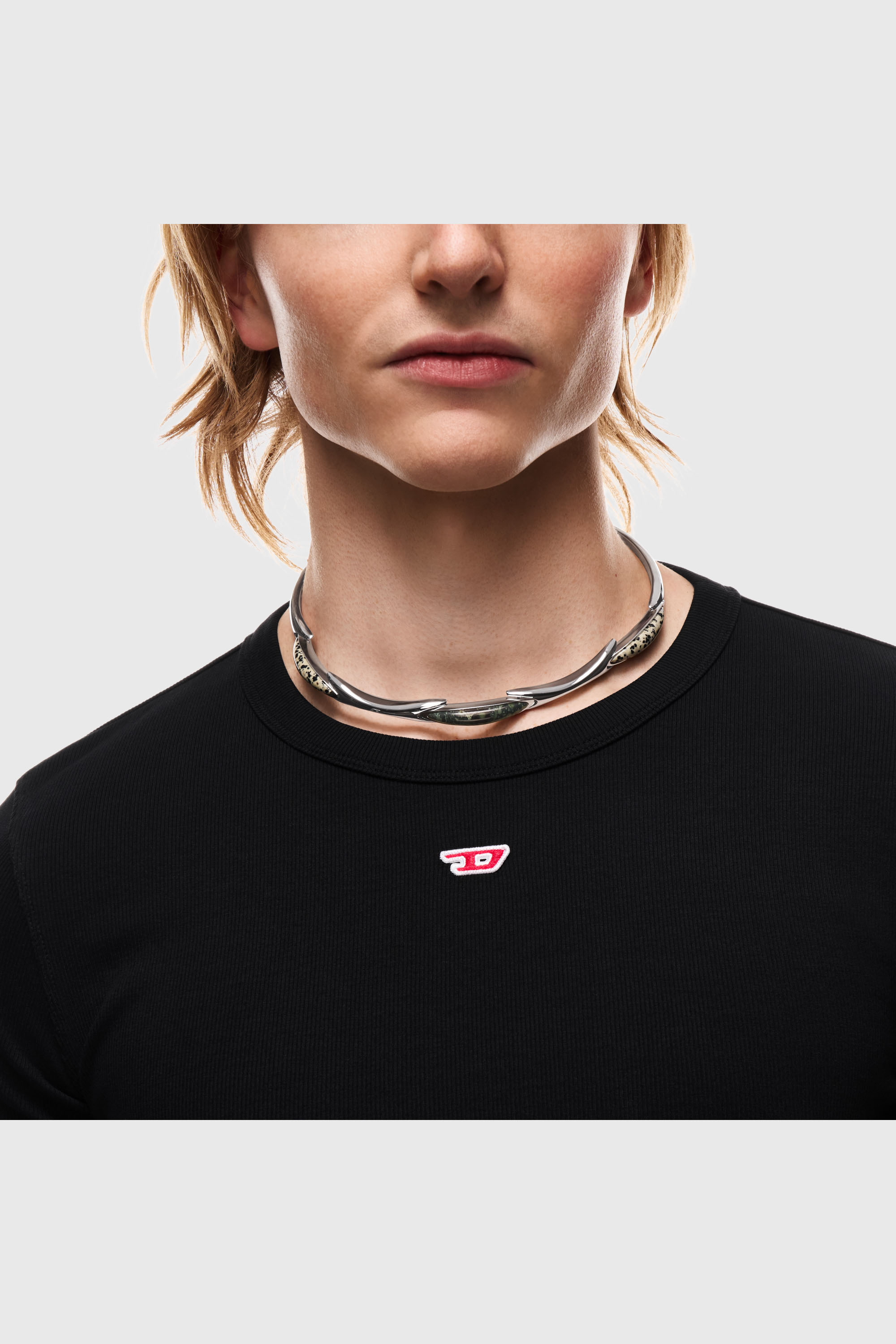 Diesel - DX167740 JEWELLERY, Collar gargantilla de acero inoxidable Unisex in Plateado - 4