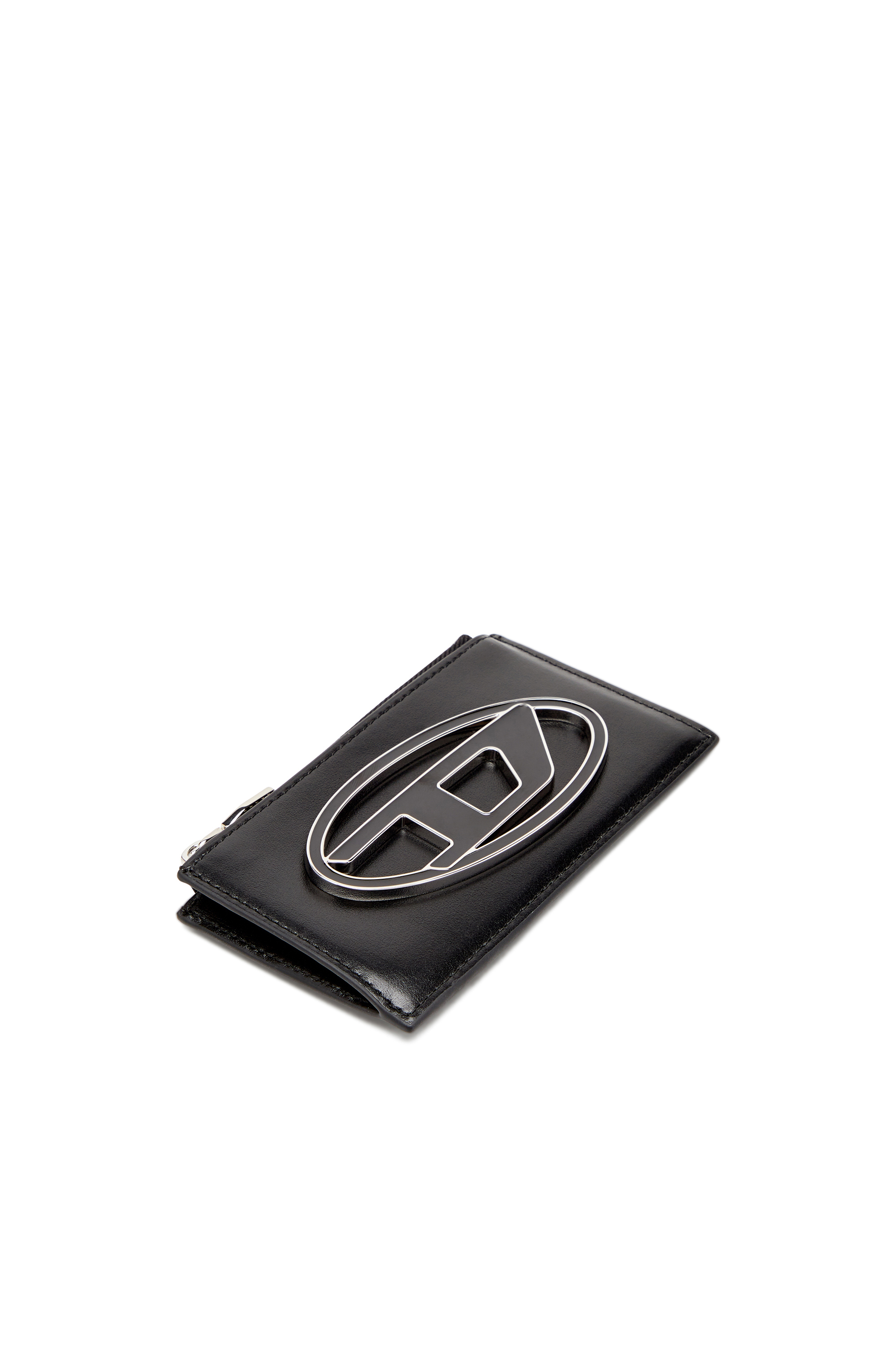 Diesel - 1DR CARD HOLDER III, Tarjetero plano de cuero napa Mujer in Negro - 4