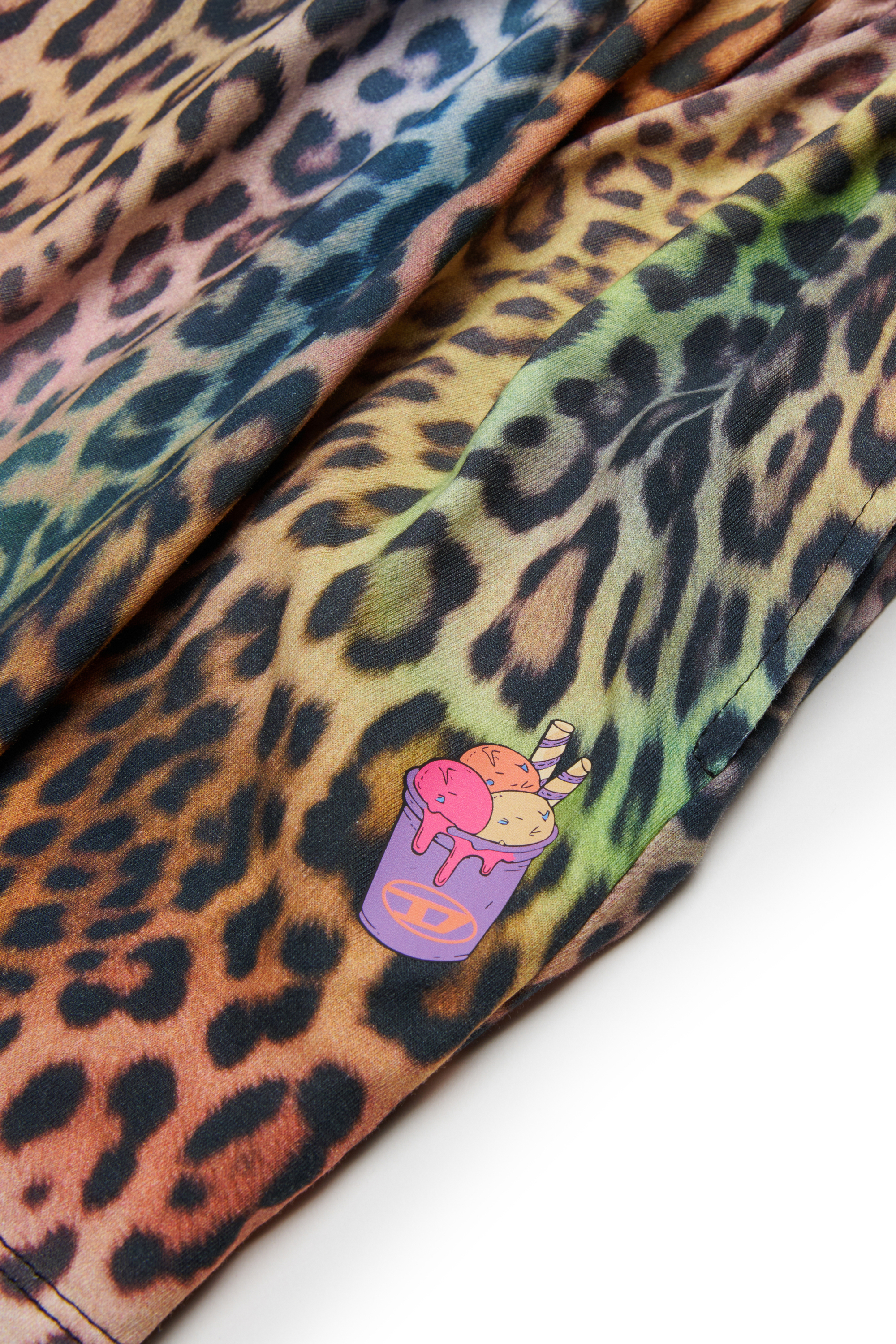 Diesel - MPLILY, Pantalones cortos de algod&oacute;n con estampado animal multicolor Mujer in Multicolor - 4