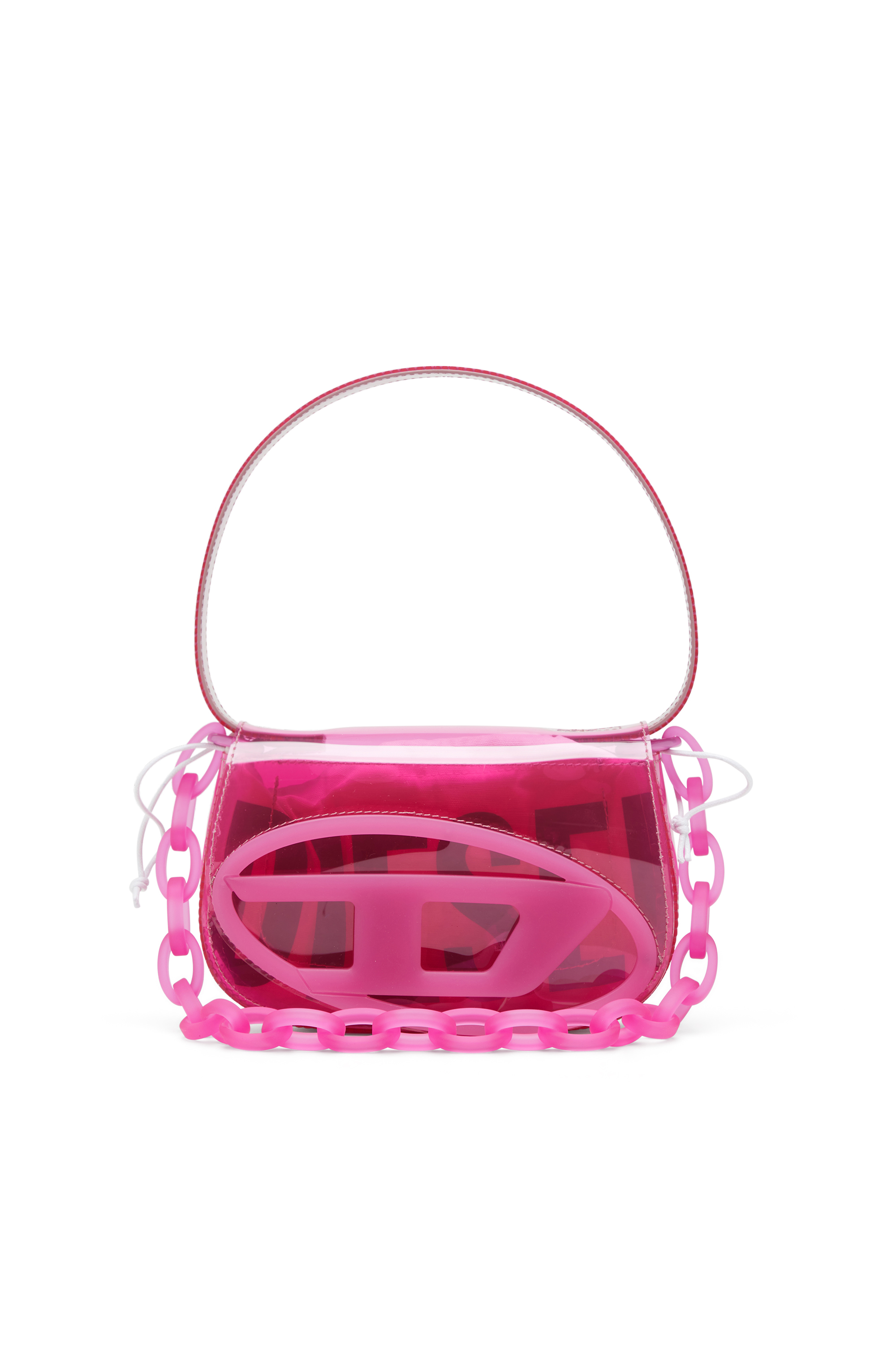 Diesel - 1DR, 1DR-Iconic bolso de hombro en TPU transparente Mujer in Rosa - 1