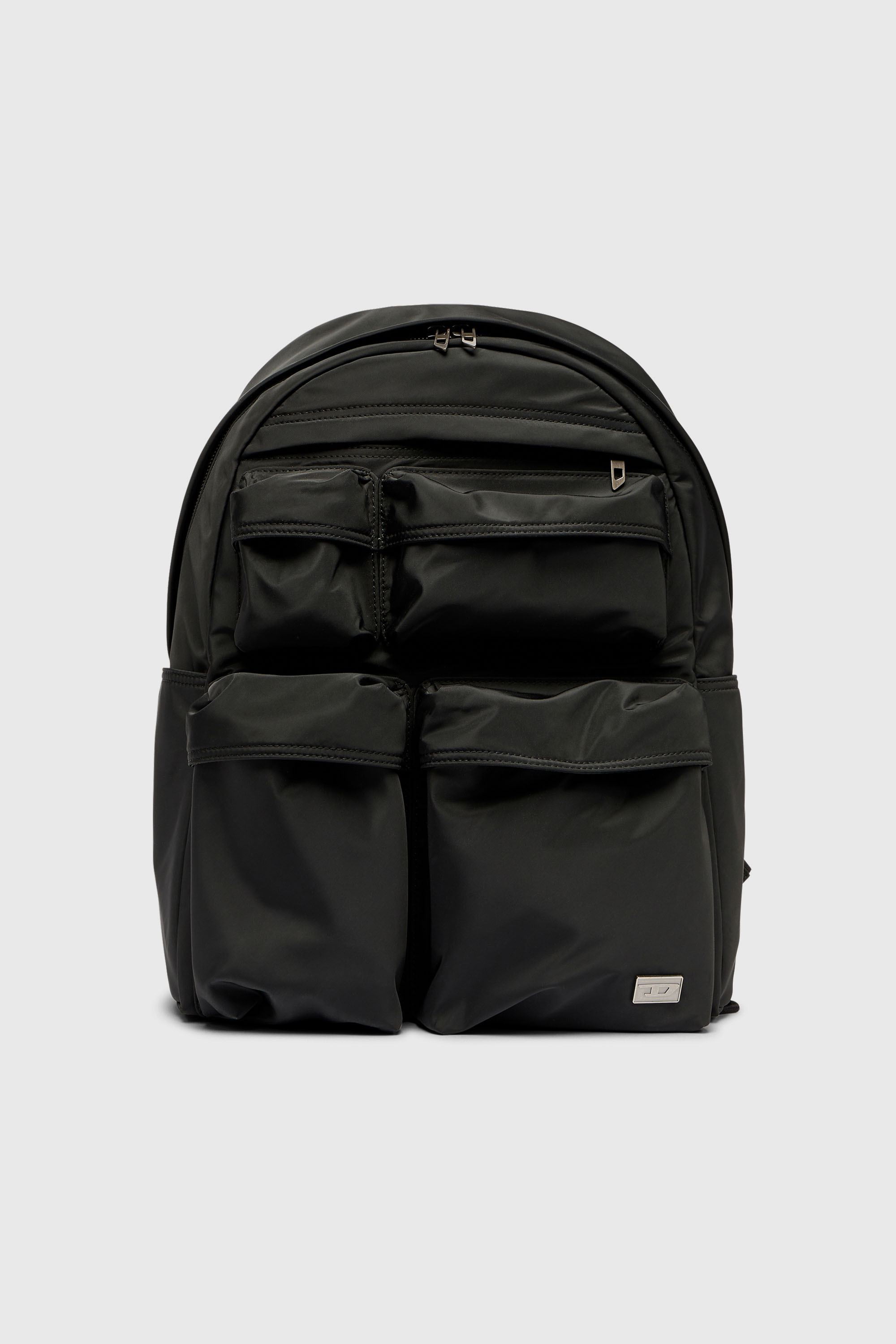 Diesel - MULTI-PKTS BACKPACK X, Multi-Pkts-Mochila multipocket en tejido recubierto utility Unisex in Negro - 1