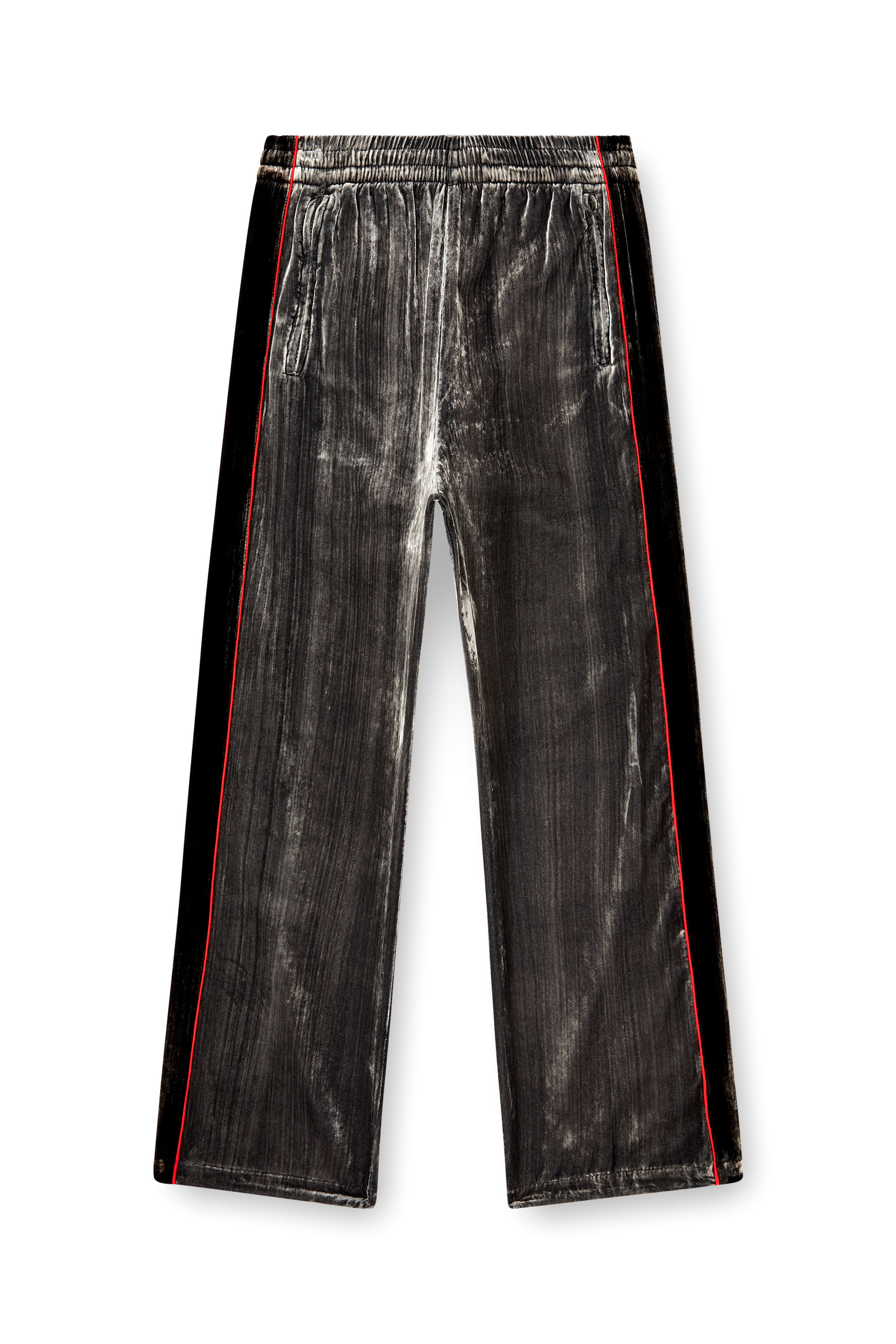 Diesel - P-HAY, Pantalones deportivos de terciopelo tratado Hombre in Gris - 3