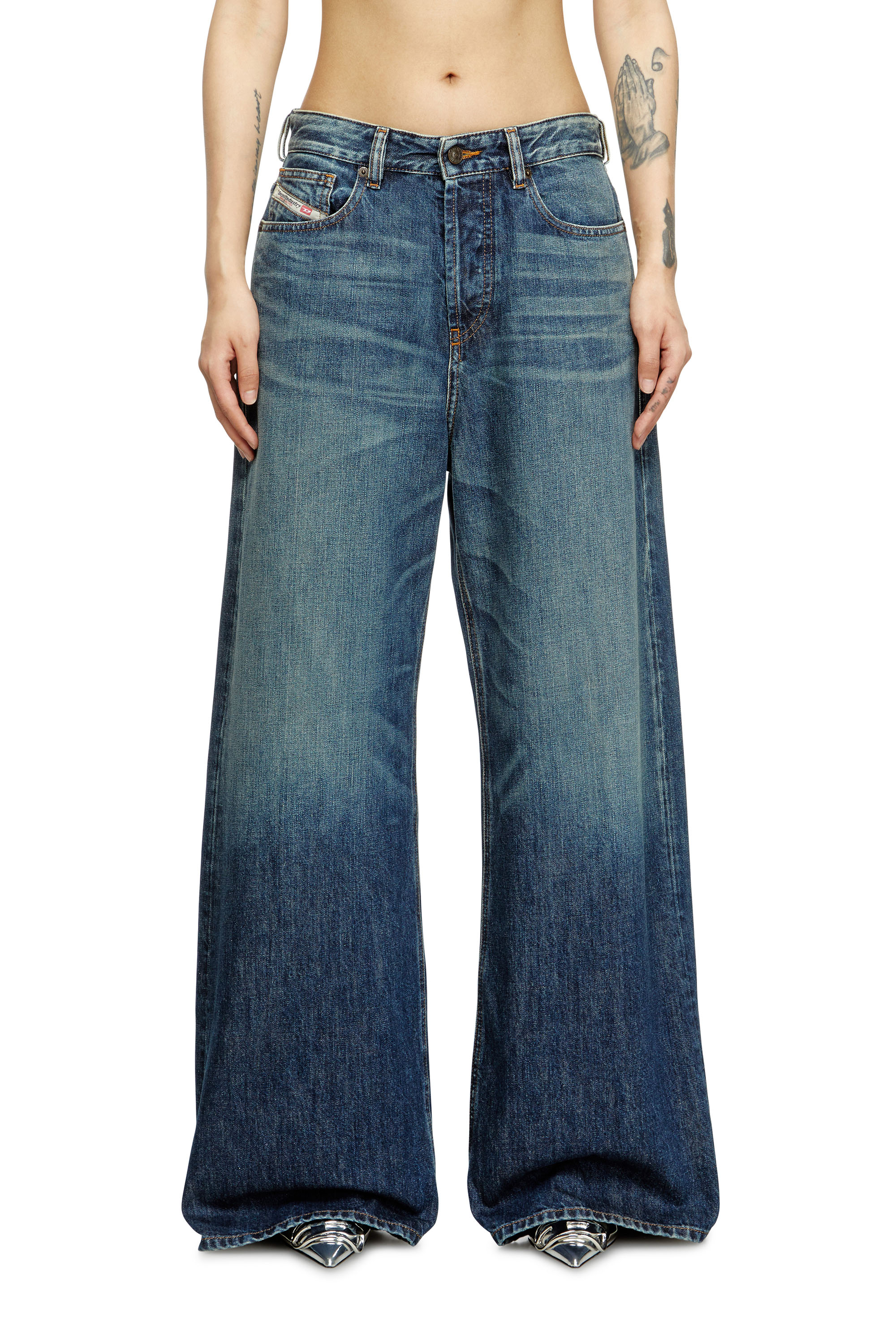 Diesel - Relaxed Jeans 1996 D-Sire 09H59 Mujer, Azul Oscuro - 1