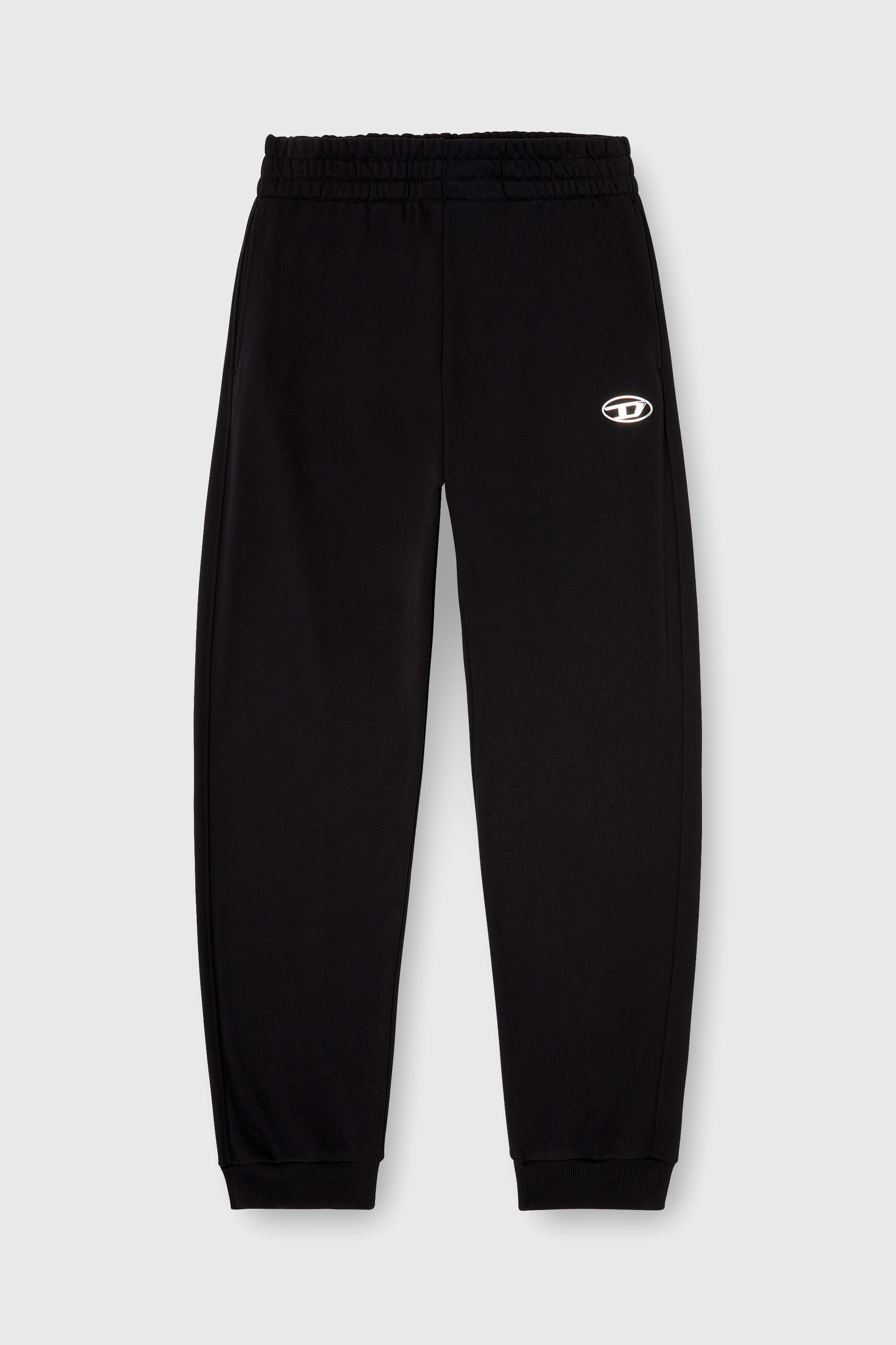 Diesel - P-MARKY-OD, Pantalones con logotipo Oval D con efecto met&aacute;lico Hombre in Negro - 2