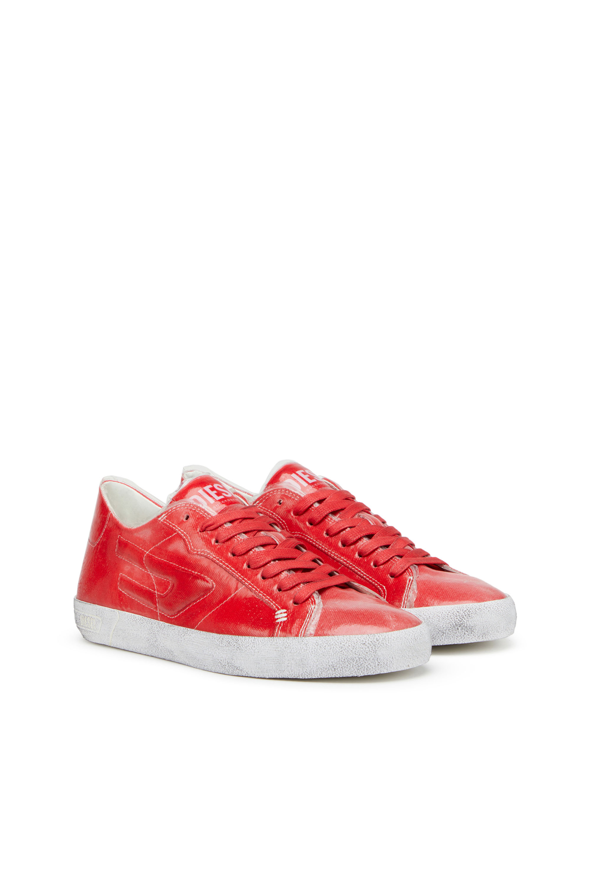S-LEROJI LOW W, Red Diesel - S-LEROJI LOW W, Woman's S-Leroji Low W - Canvas sneakers with TPU overlay in Red - 2