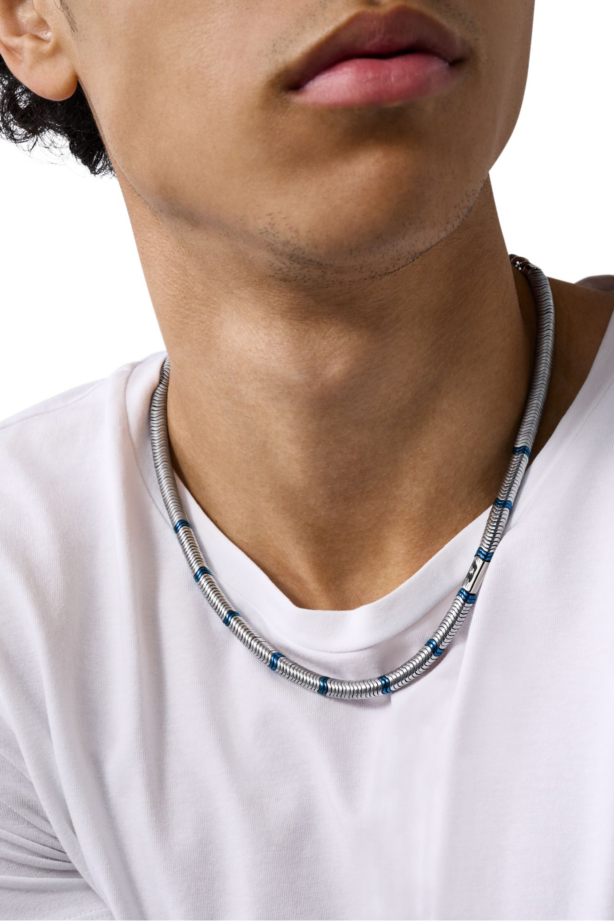 Diesel - DX1576931 JEWEL, Collar con cuentas de hematita Unisex in Plateado - 3