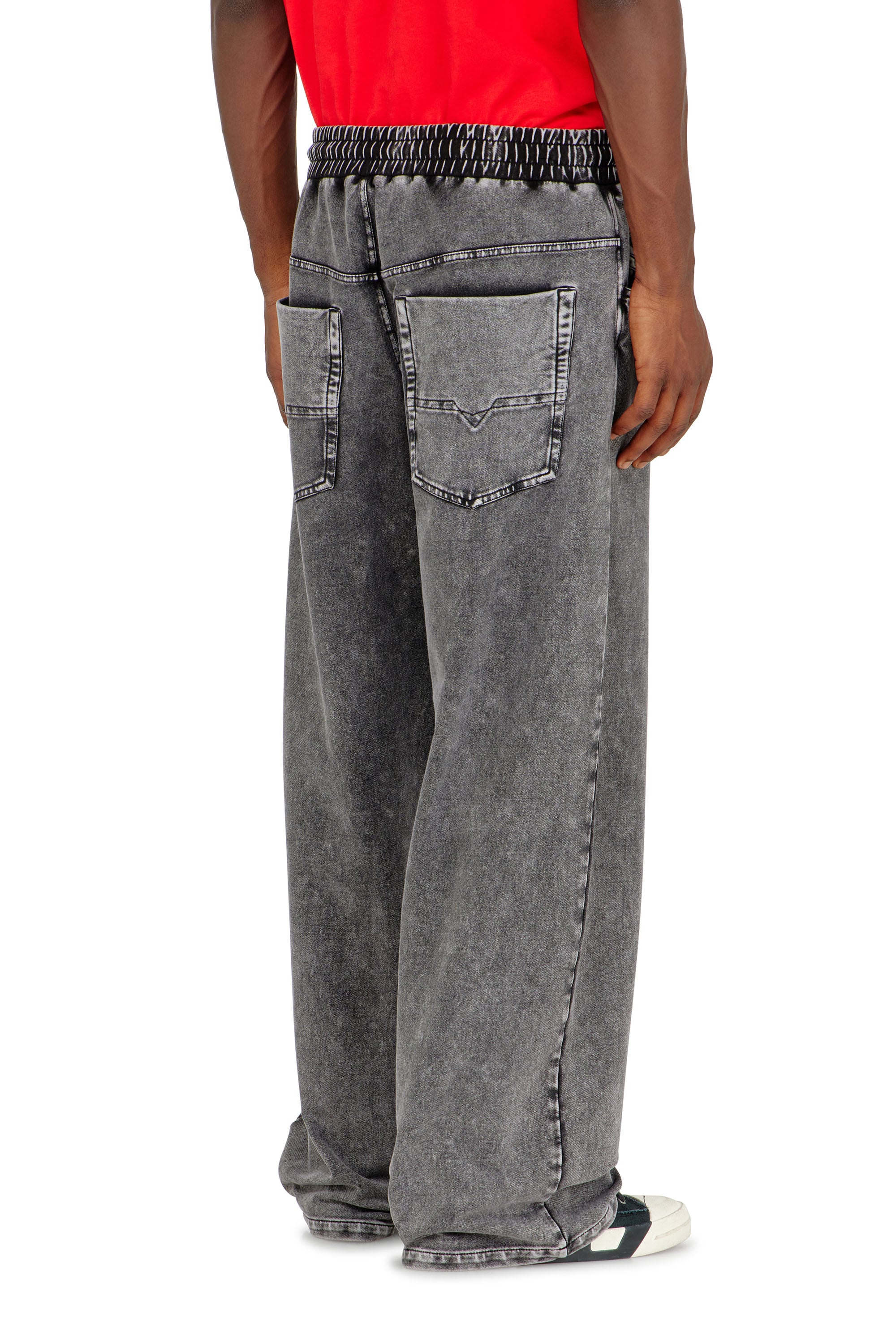 Diesel - P-STUK, Pantal&oacute;n de ch&aacute;ndal efecto denim Hombre in Gris - 3