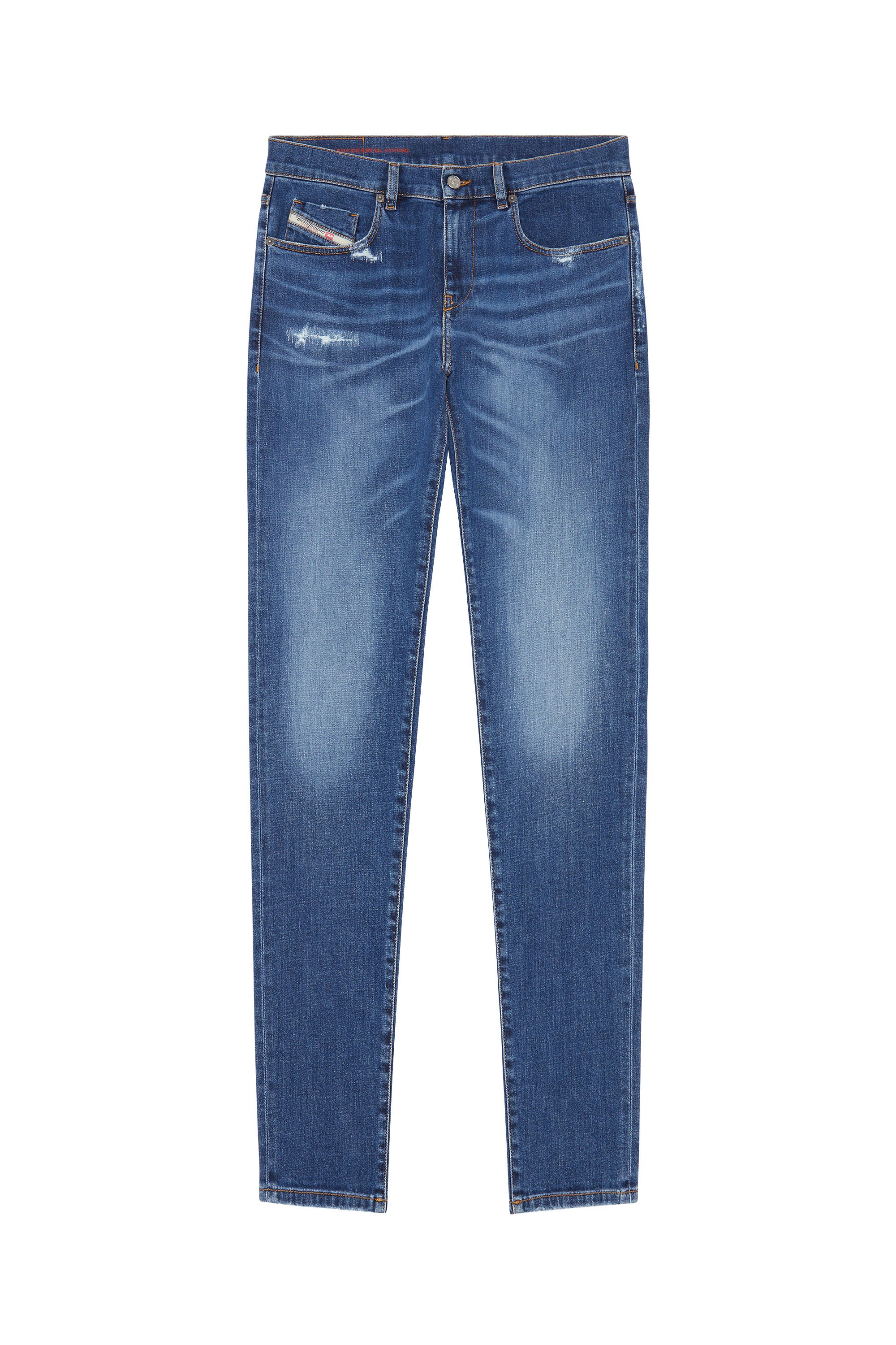 Diesel - 2019 D-STRUKT 09E07 Slim Jeans, Azul medio - Image 1