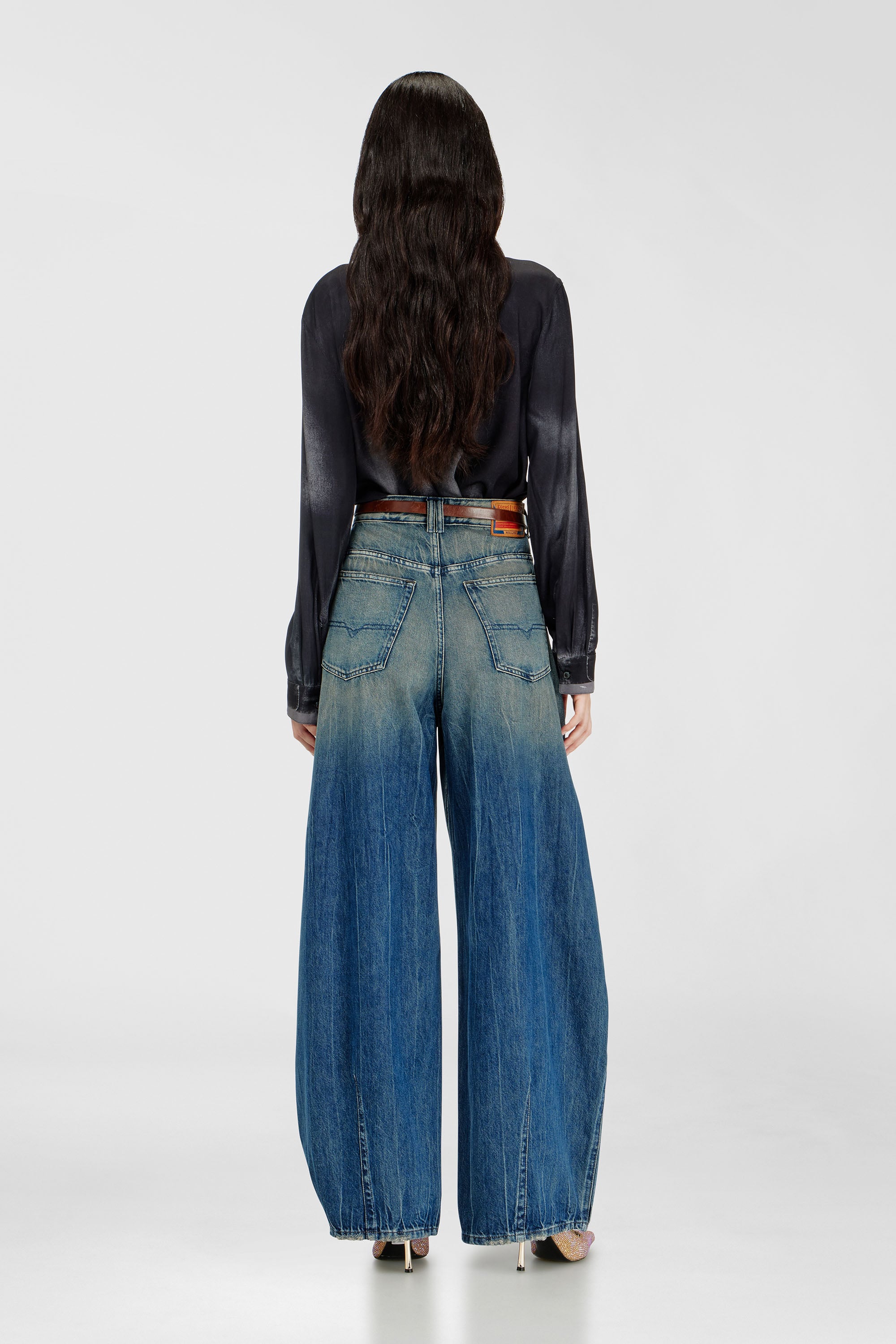 Diesel - Relaxed Jeans 1987 D-Khelz 09Q72 Mujer, Azul Oscuro - 1