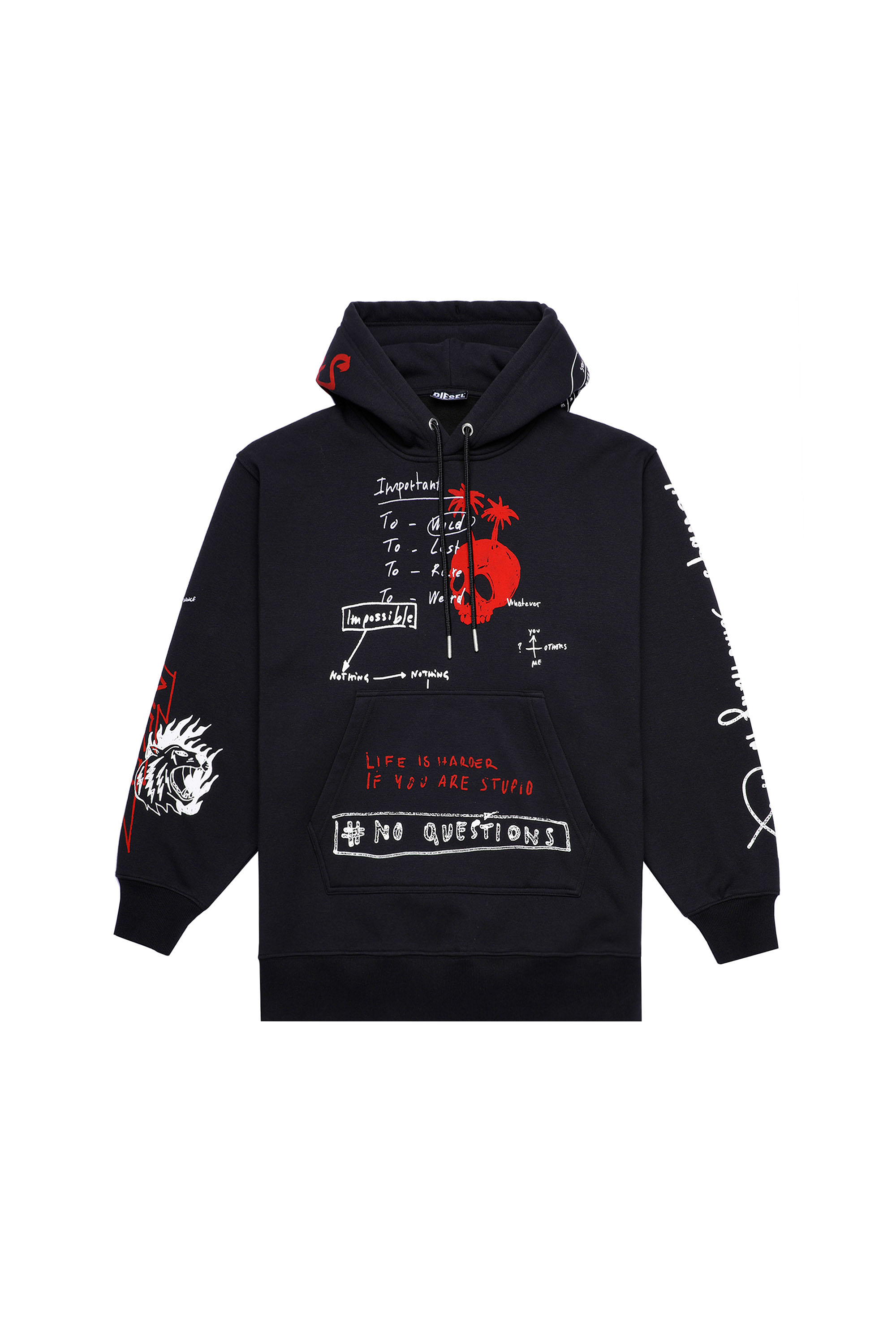 F-EXA-HOOD, Negro - Sudaderas