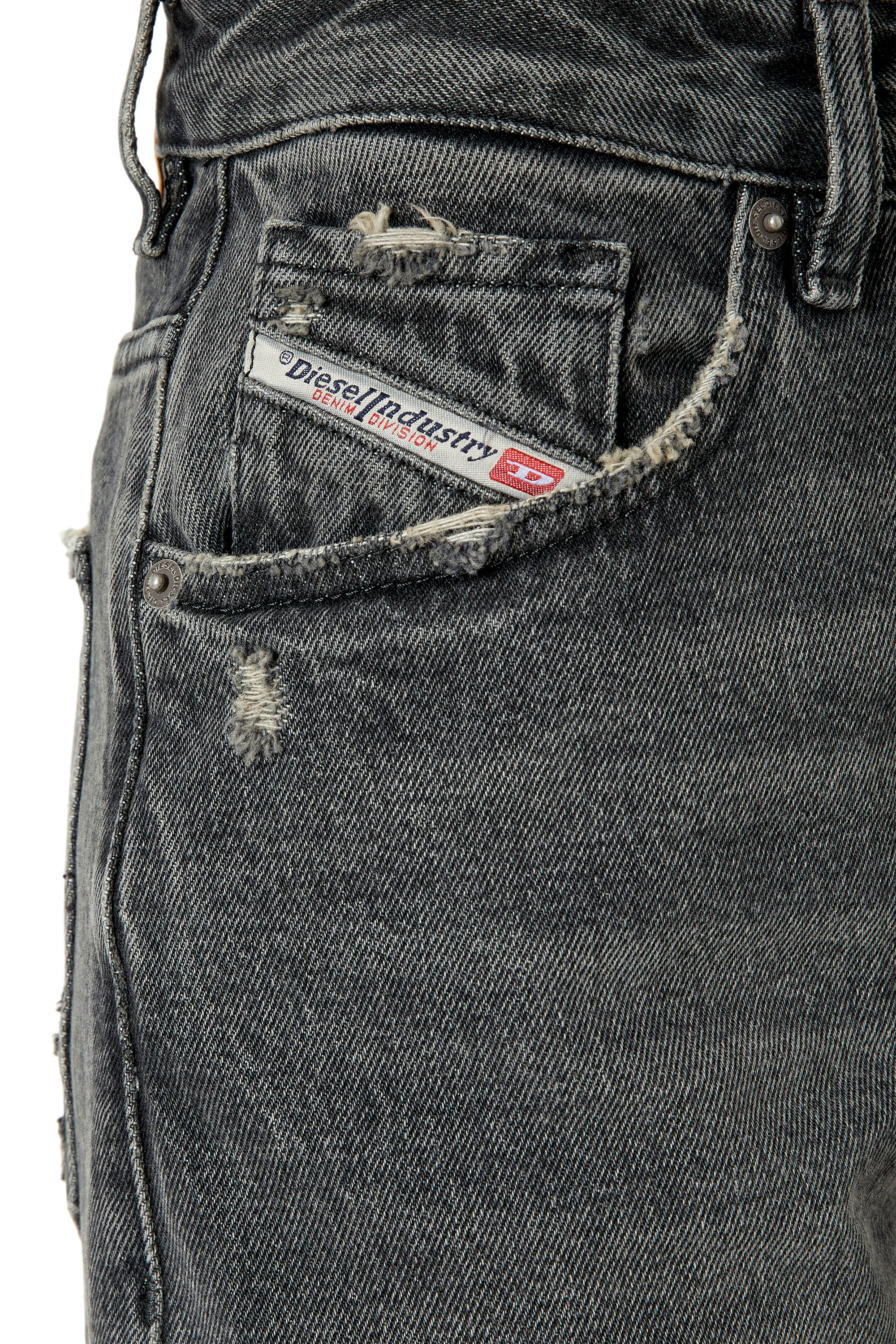 Diesel - 1999 D-Reggy 007K8 Straight Jeans, Negro/Gris oscuro - Image 3
