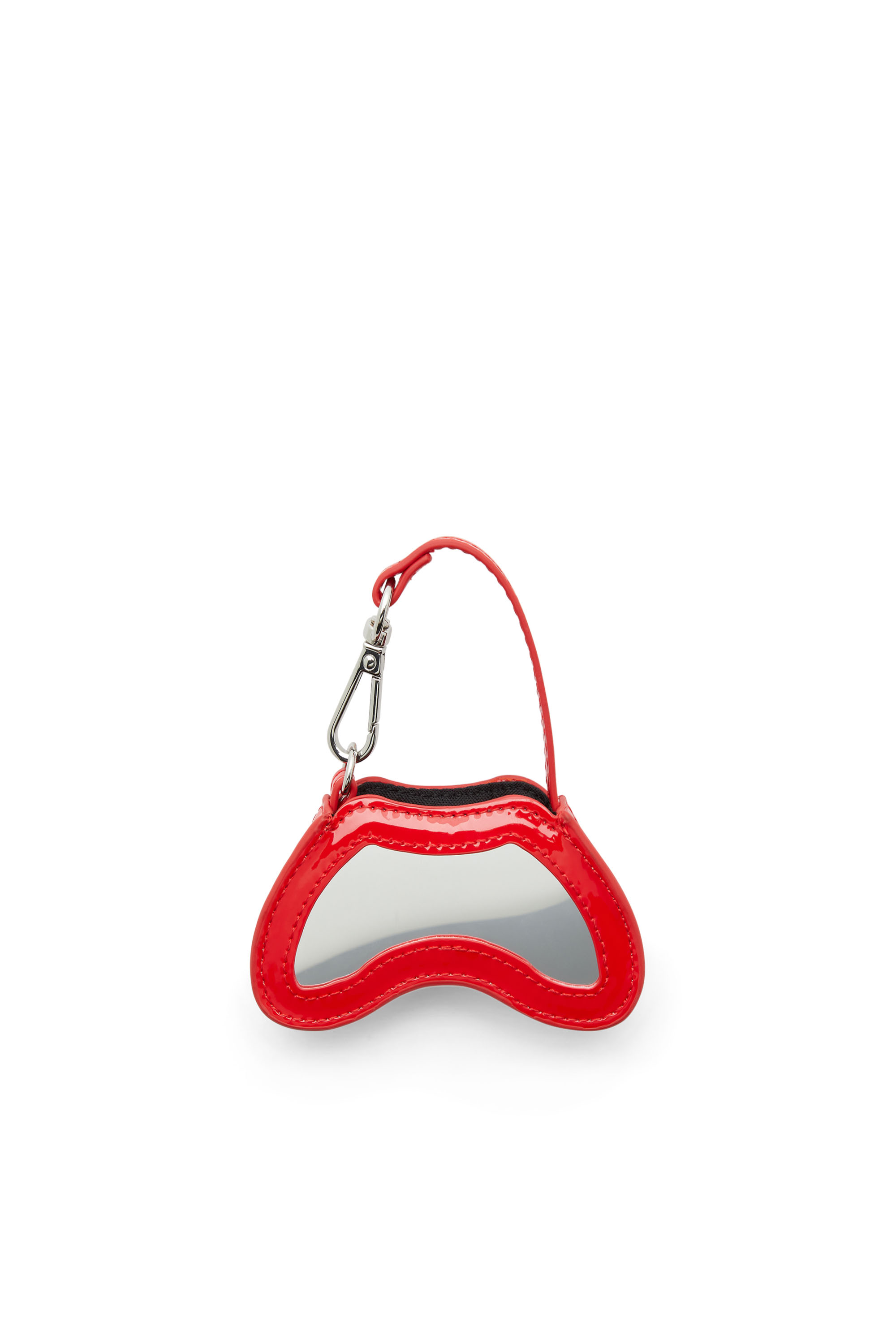 Diesel - PLAY CHARMS, Glossy bag charm with mirror Mujer in Rojo - 3