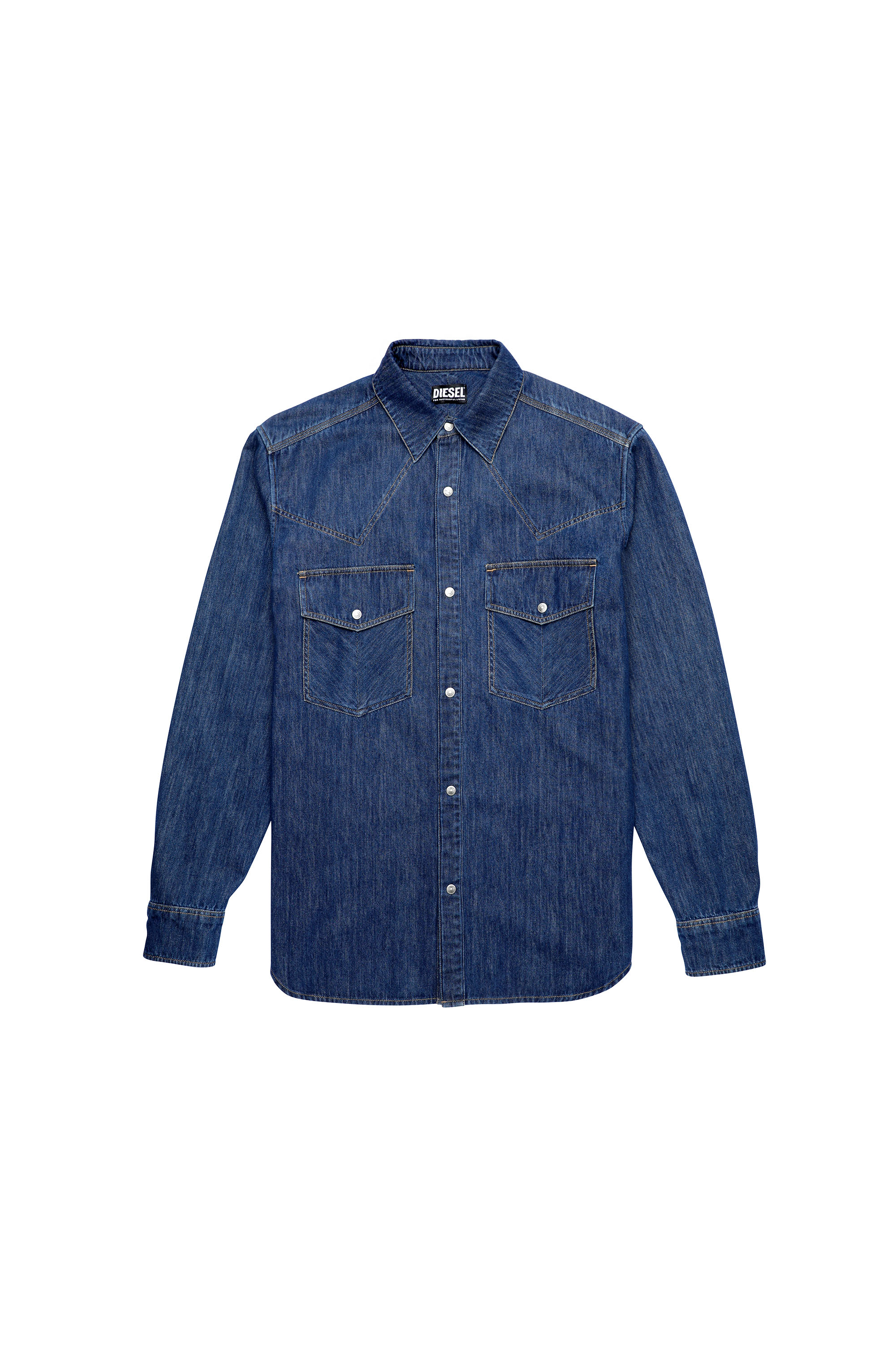 D-OCEAN-SP, Azul Oscuro - Camisas de Denim