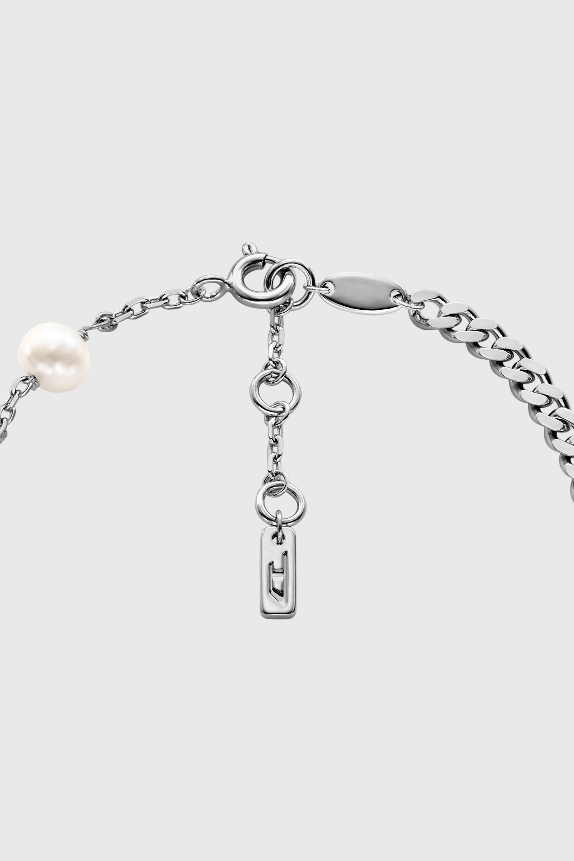 Diesel - DL1372040, Pulsera de cadena de plata de ley con perlas Unisex in Plateado - 2